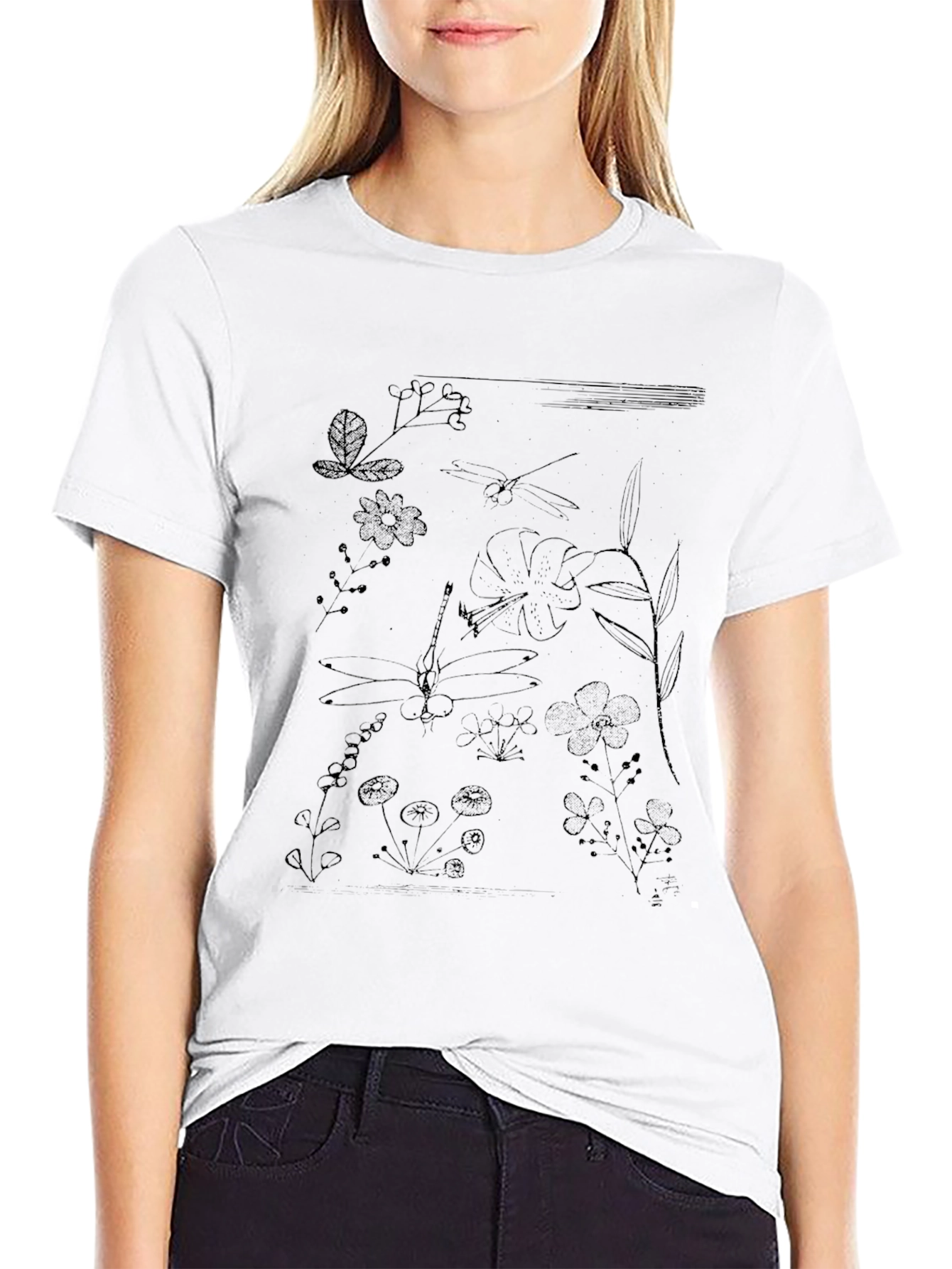 Botanical Print T-Shirt - Nature Inspired