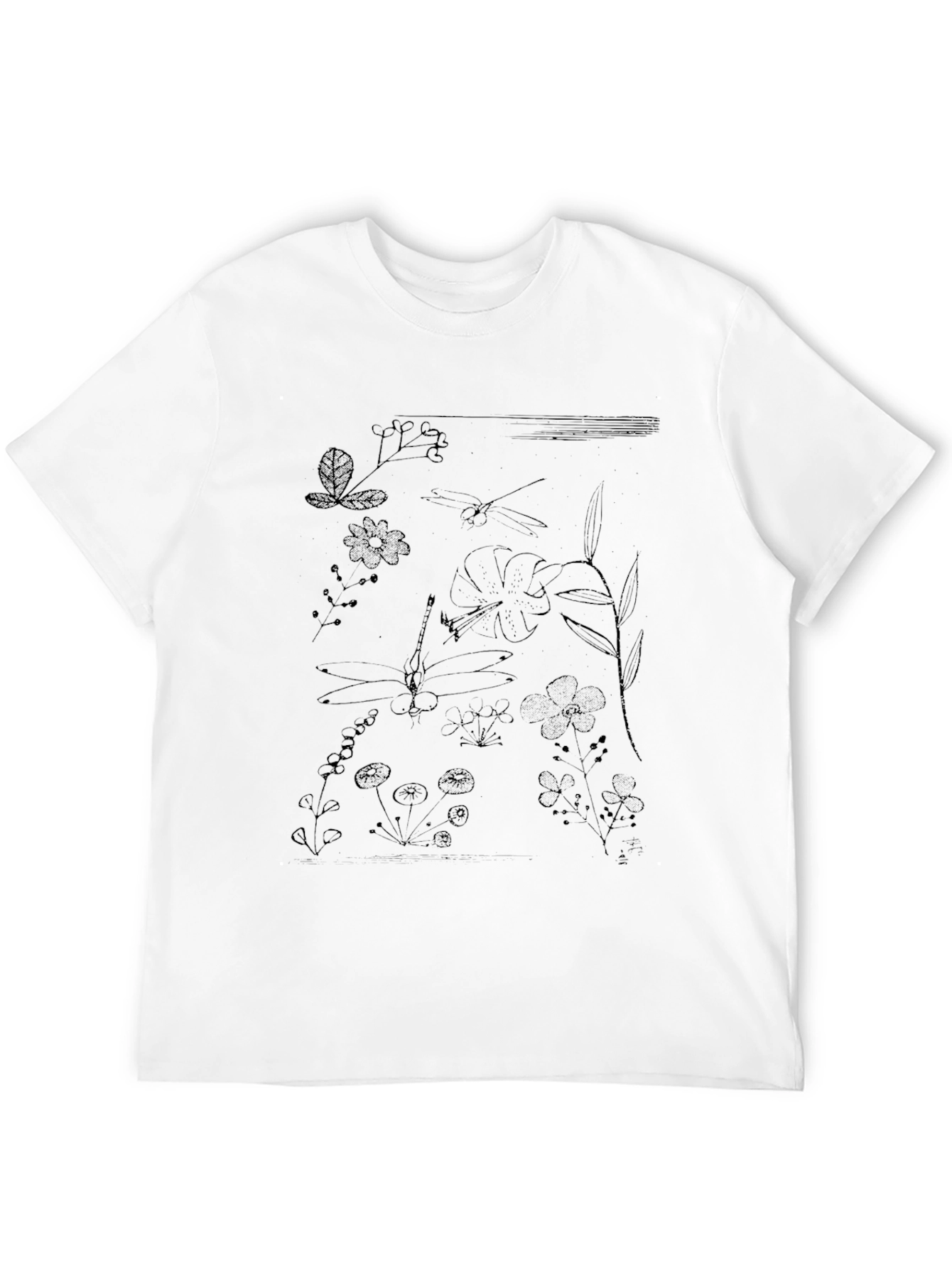 Botanical Print T-Shirt - Nature Inspired