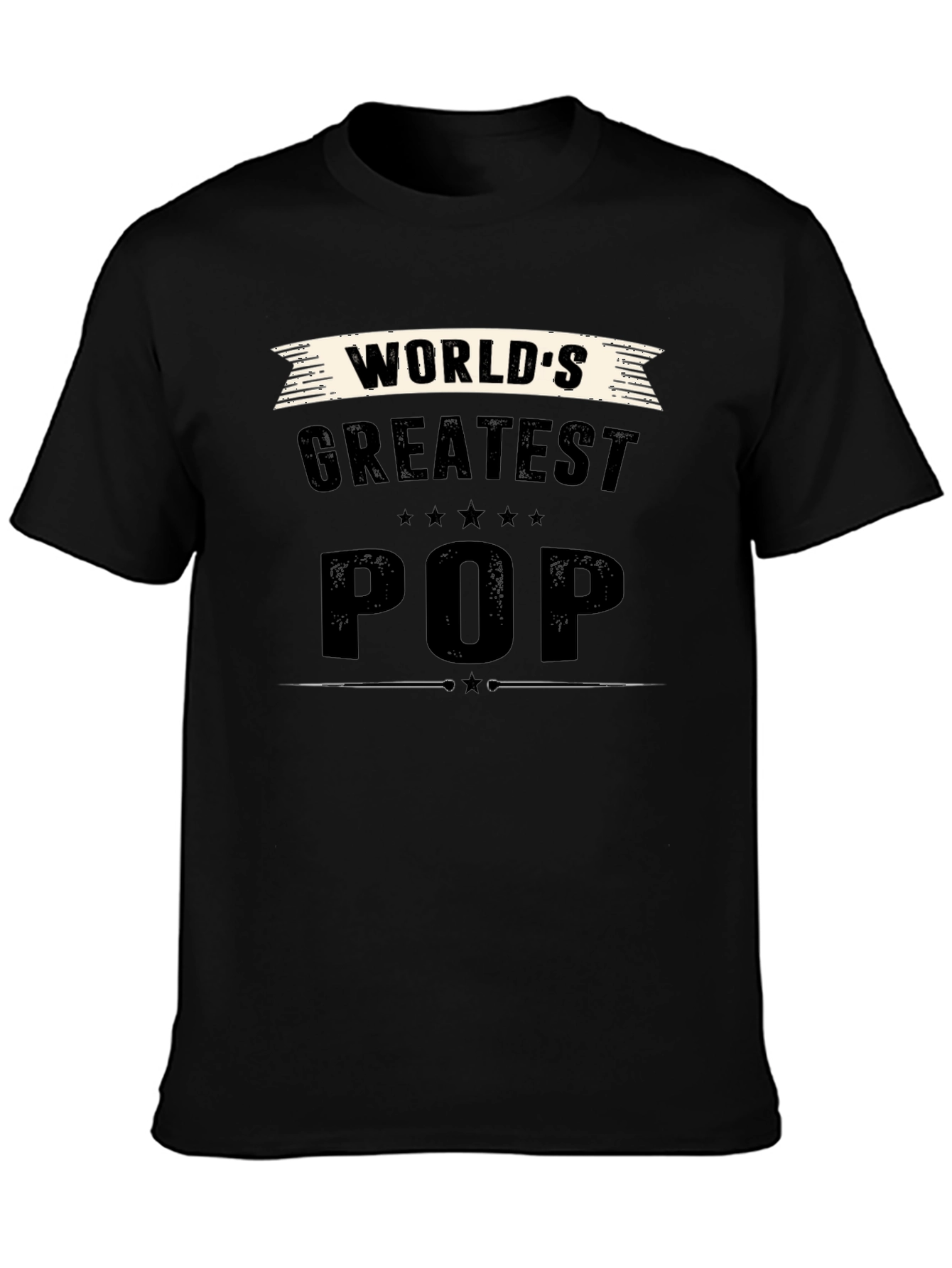 Worlds Greatest Pop Black T-Shirt
