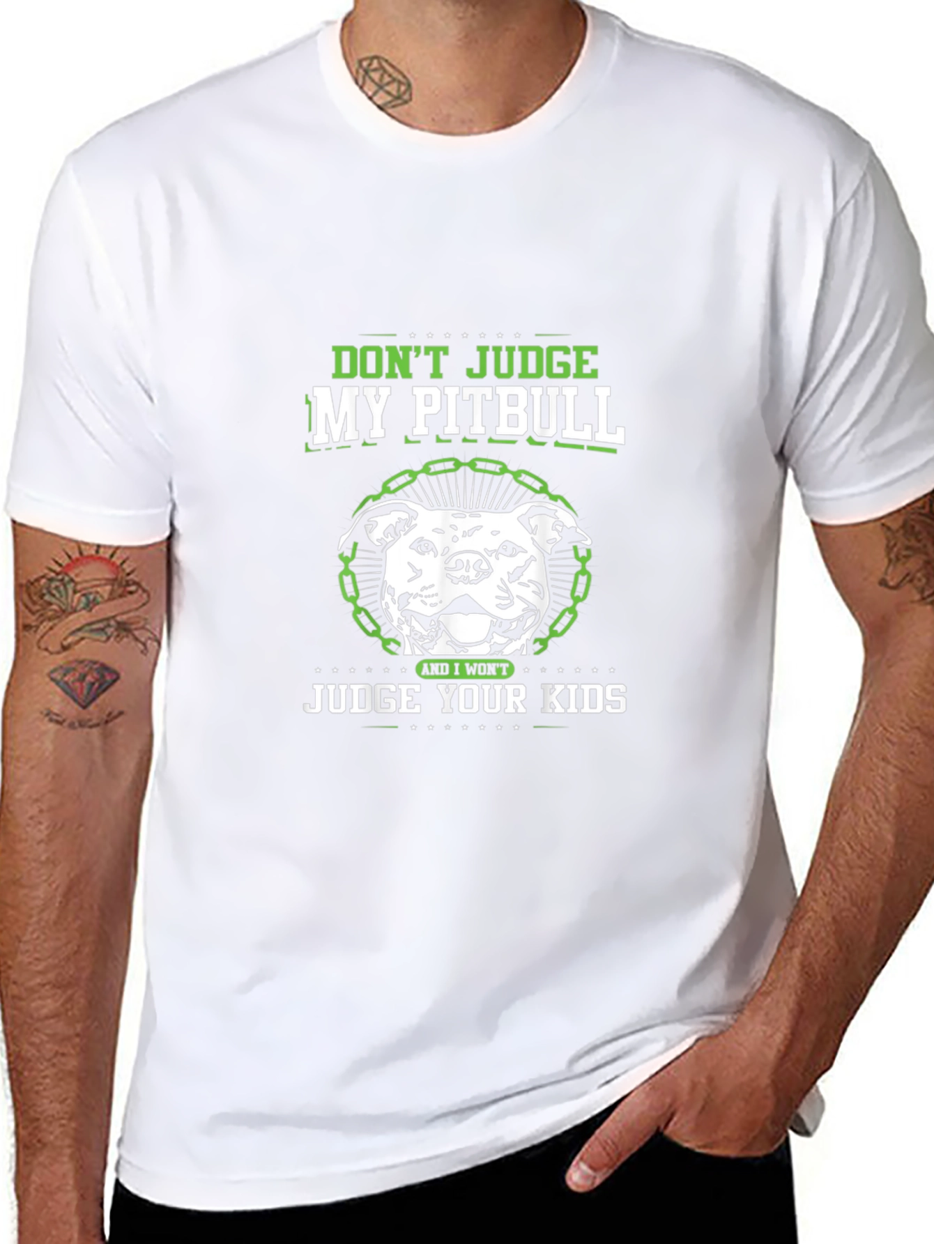 Dont Judge My Pitbull Black T-Shirt