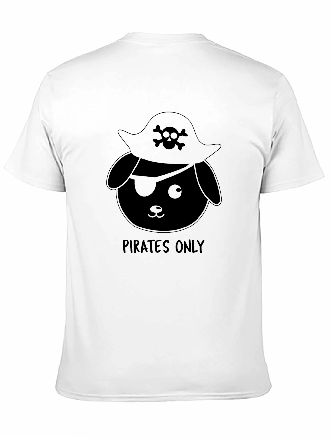 Pirate Dog Graphic T-Shirt - Black