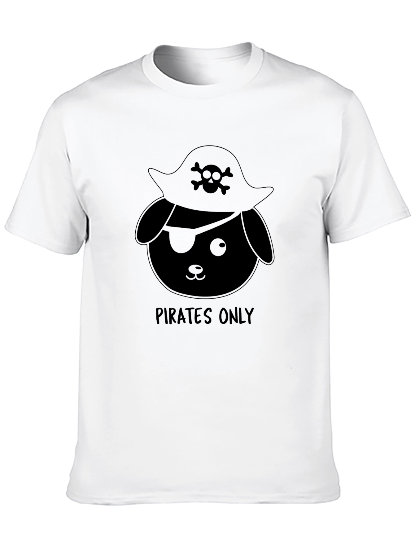 Pirate Dog Graphic T-Shirt - Black