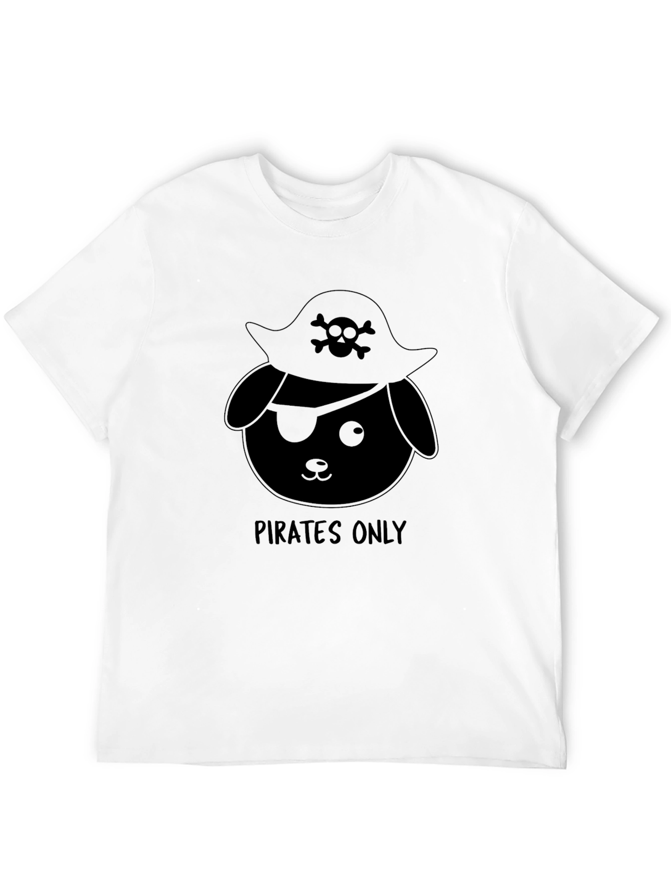 Pirate Dog Graphic T-Shirt - Black