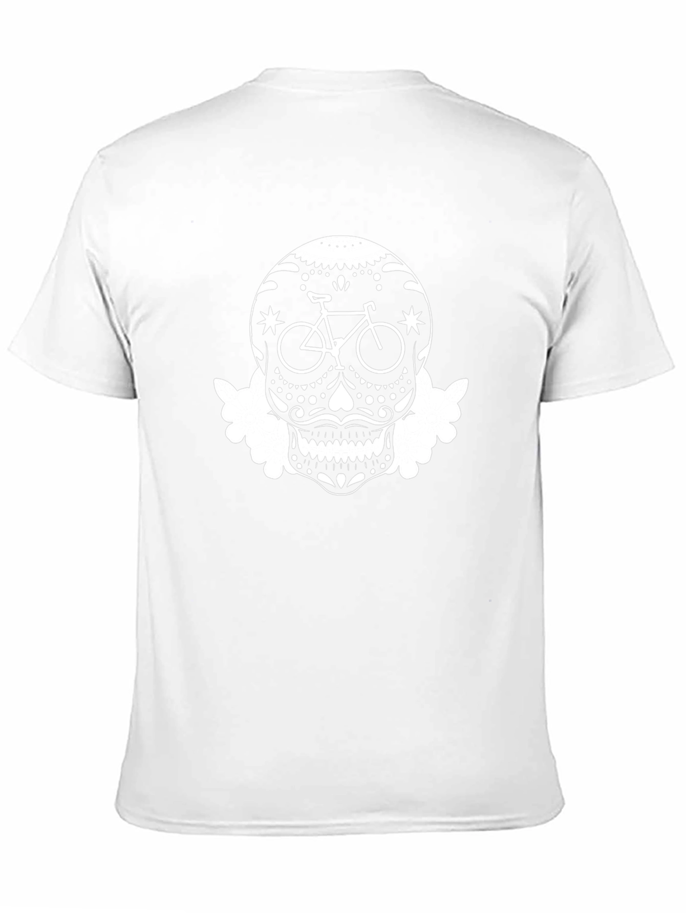 Day of the Dead Bicycle Skull Graphic T-Shirt