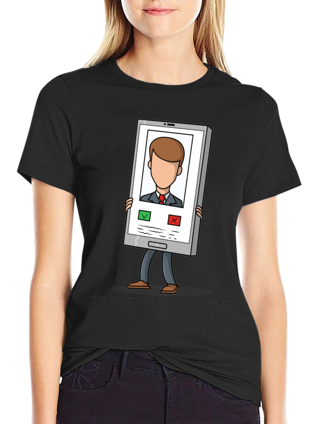 Funny Incoming Call T-Shirt - Trendy Cartoon Tee