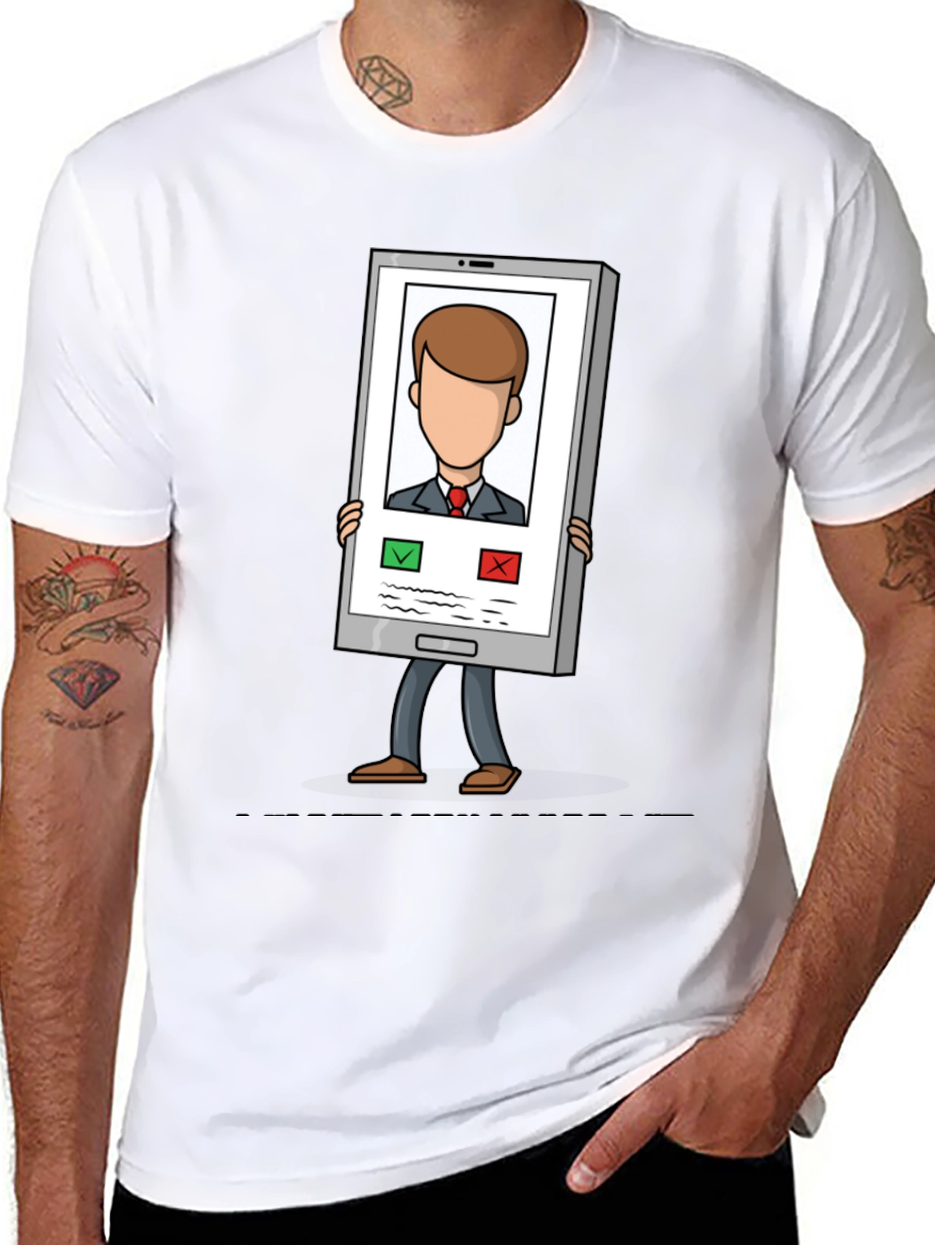 Funny Incoming Call T-Shirt - Trendy Cartoon Tee