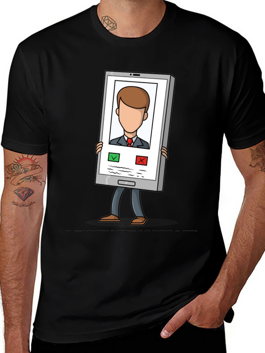Funny Incoming Call T-Shirt - Trendy Cartoon Tee