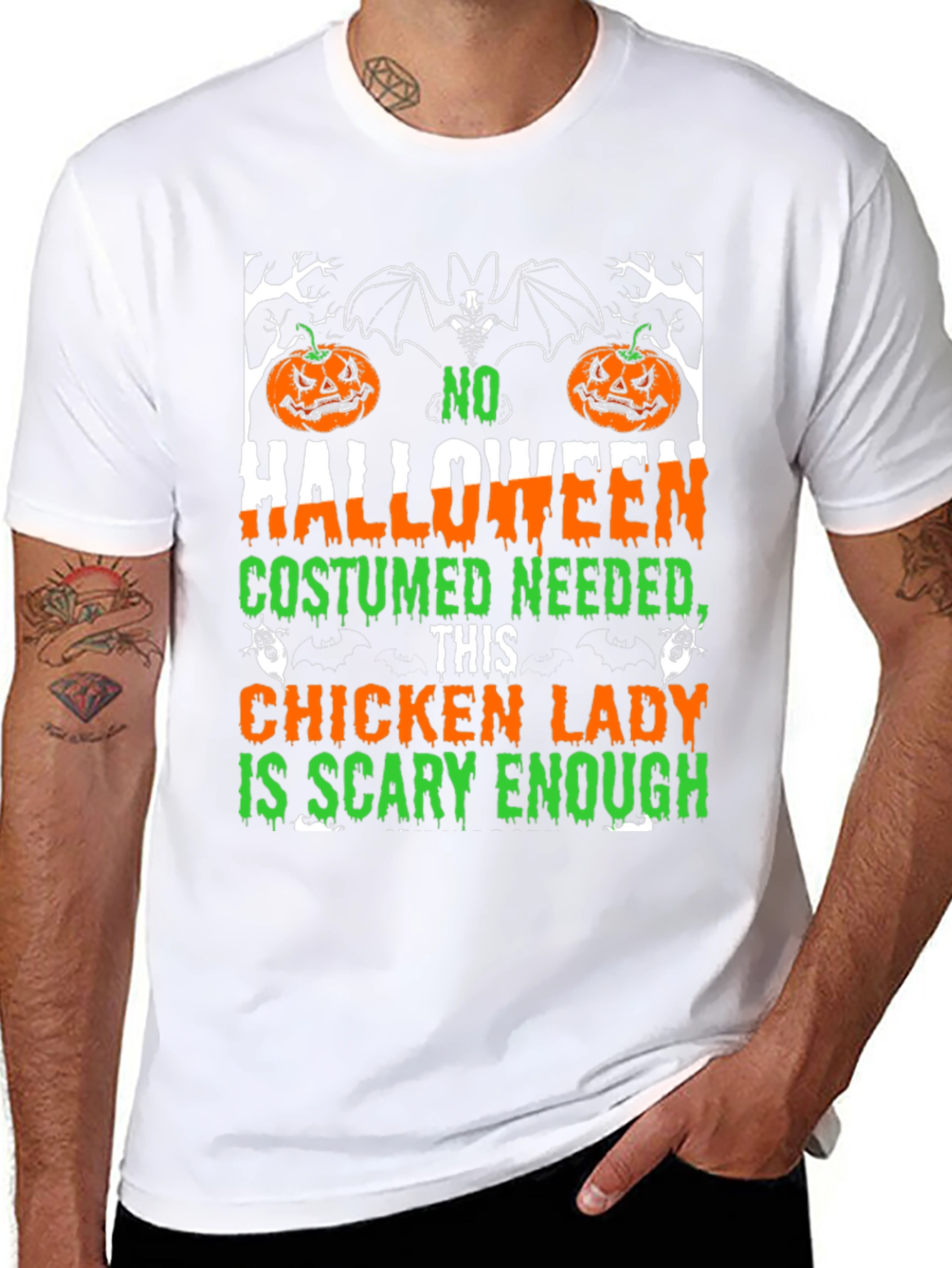 Halloween Chicken Lady Graphic Tee