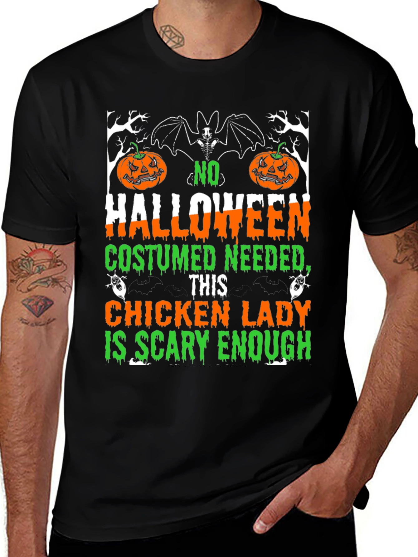Halloween Chicken Lady Graphic Tee