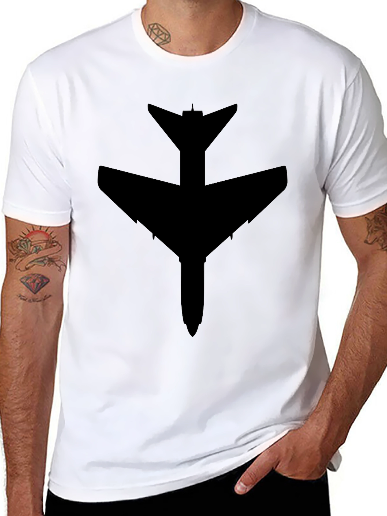 Jet Fighter Black Graphic Tee