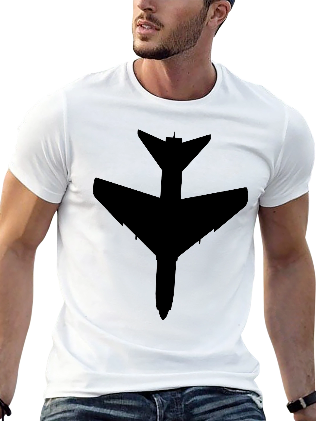 Jet Fighter Black Graphic Tee