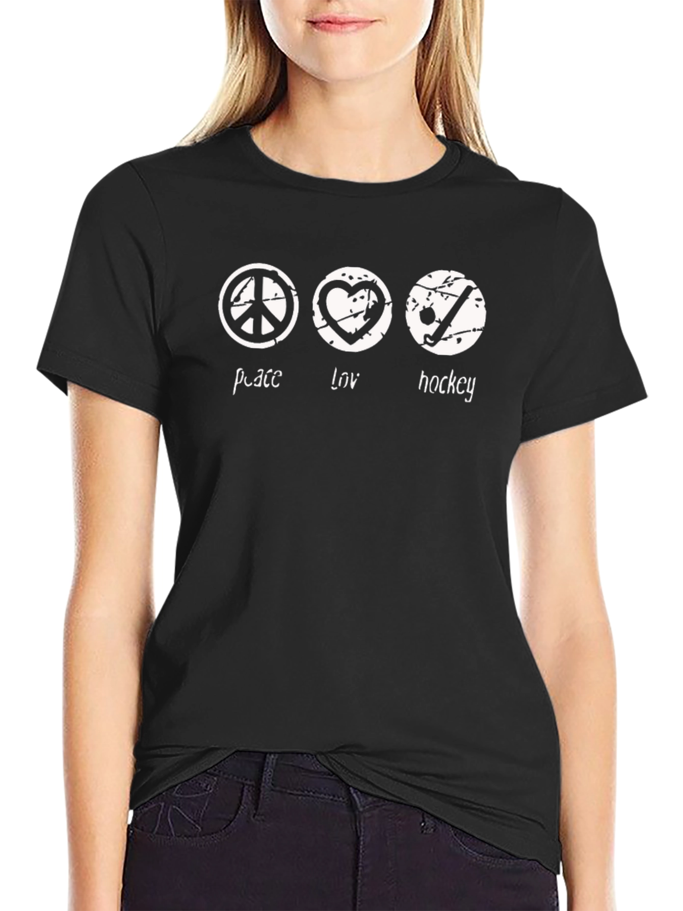 Peace Love Hockey T-Shirt