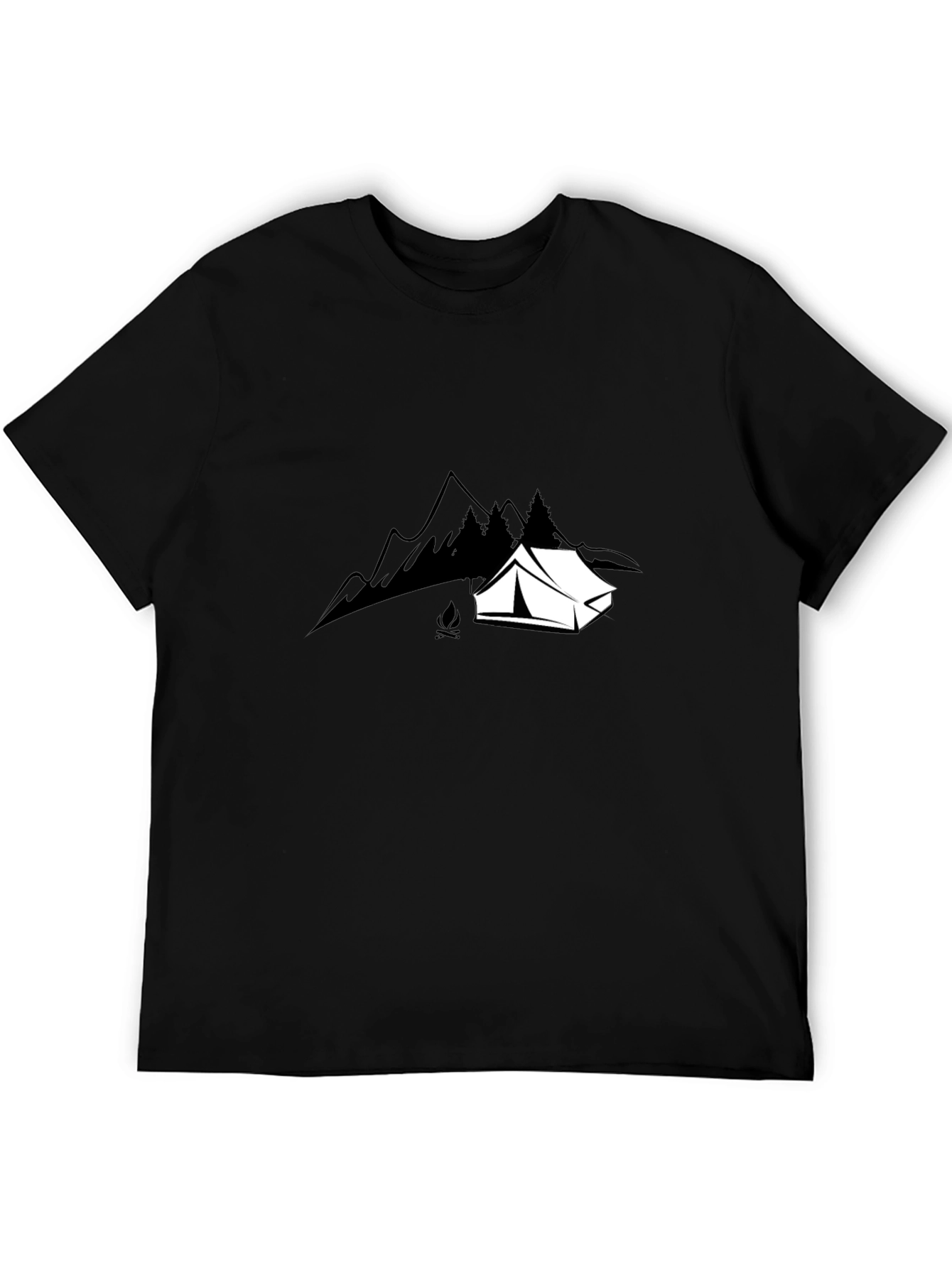 Camping Adventure Black T-Shirt