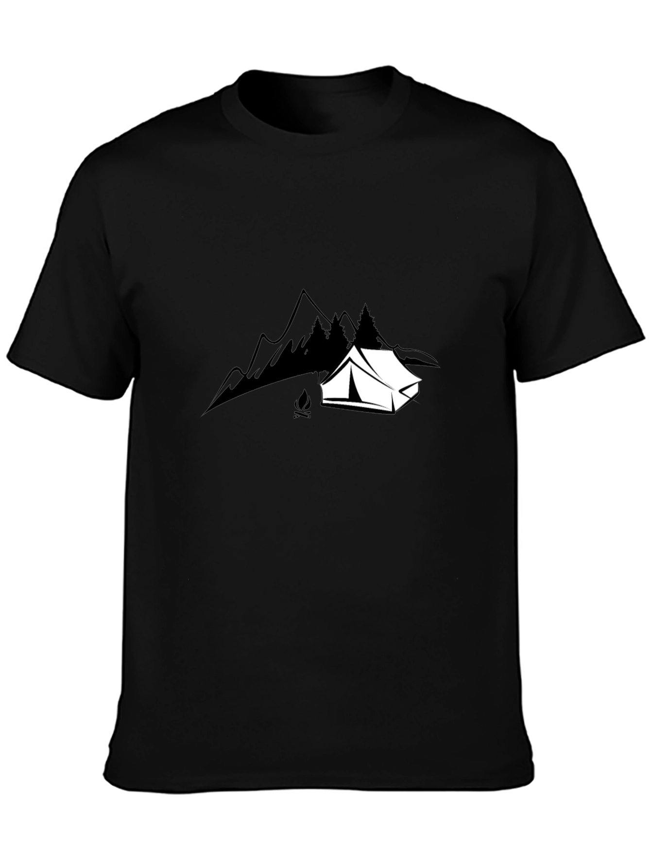 Camping Adventure Black T-Shirt