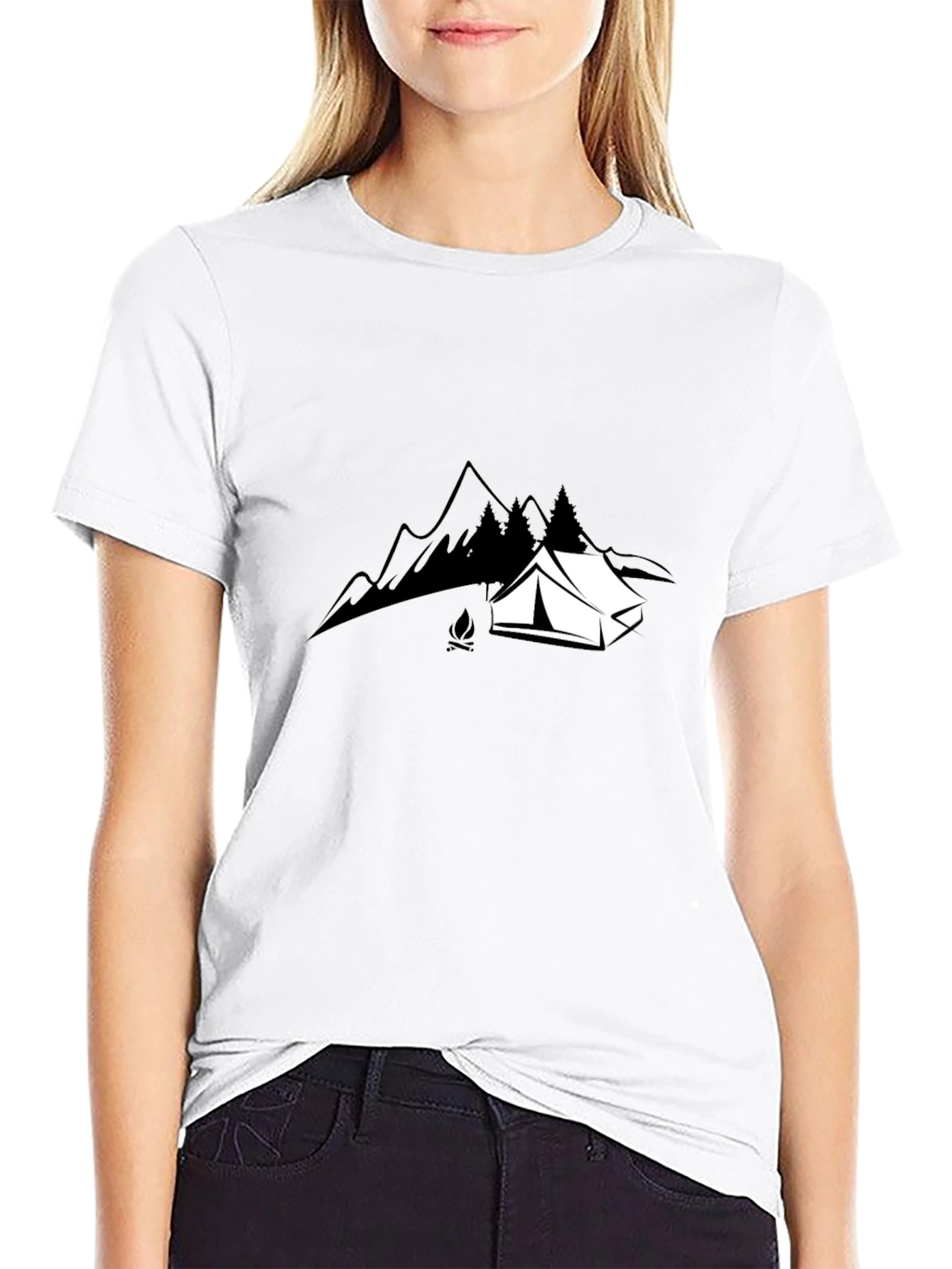 Camping Adventure Black T-Shirt