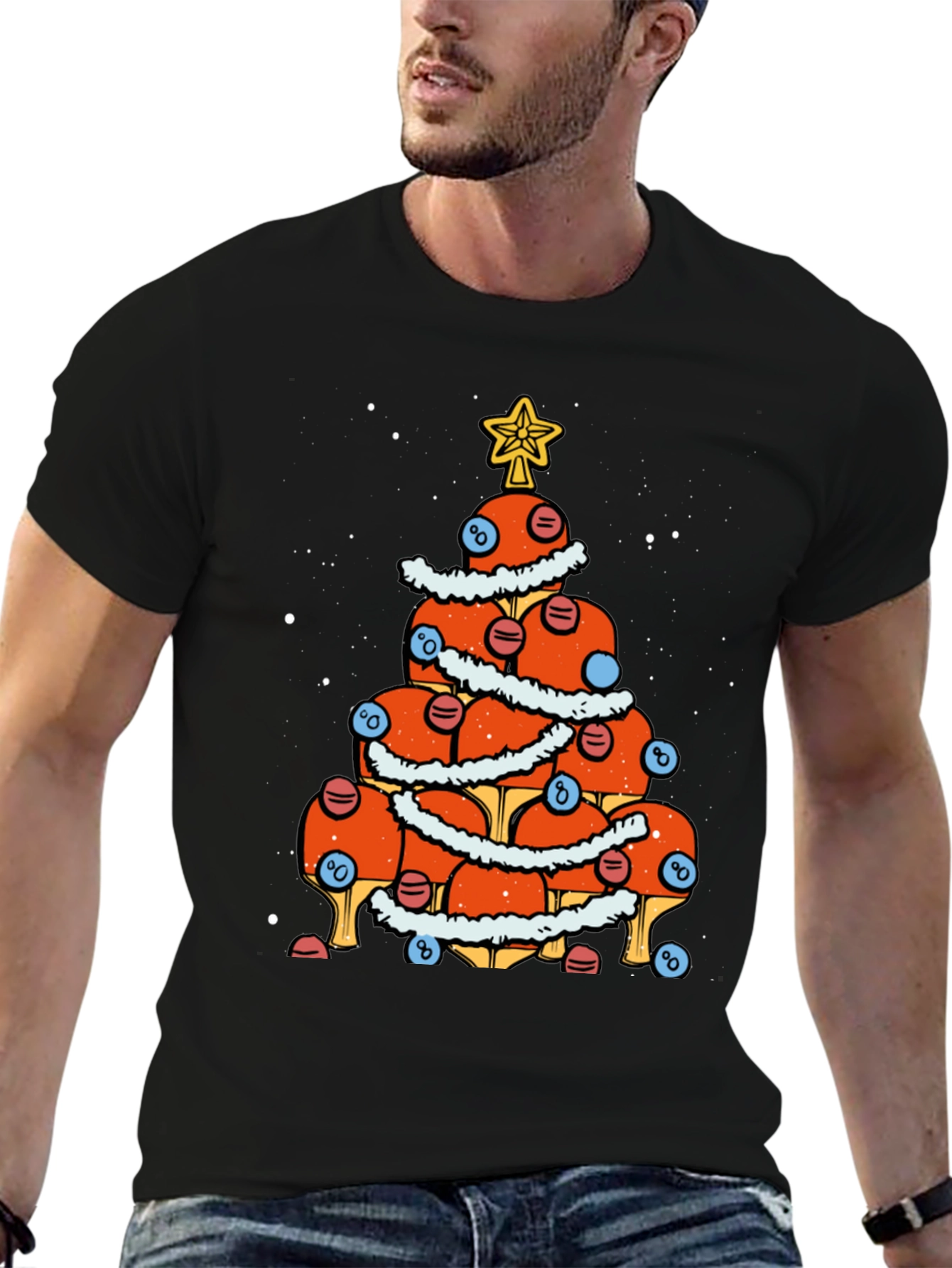 Festive Ping Pong Tree T-Shirt - Holiday Cheer