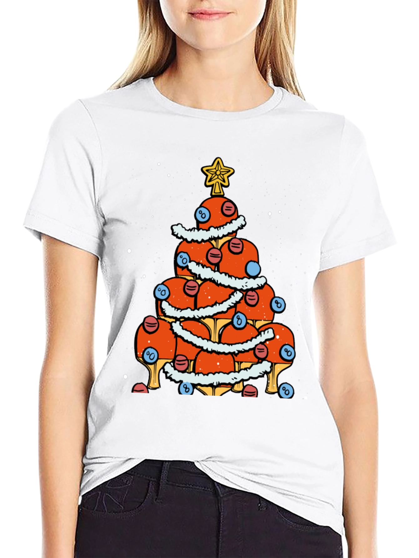 Festive Ping Pong Tree T-Shirt - Holiday Cheer