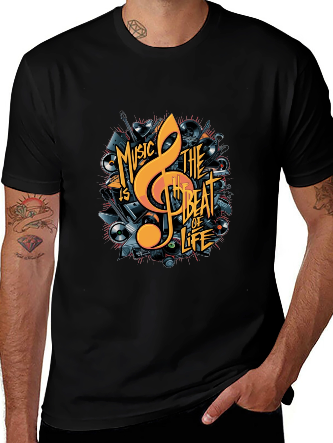 Music is The Beat of Life Graphic Tee