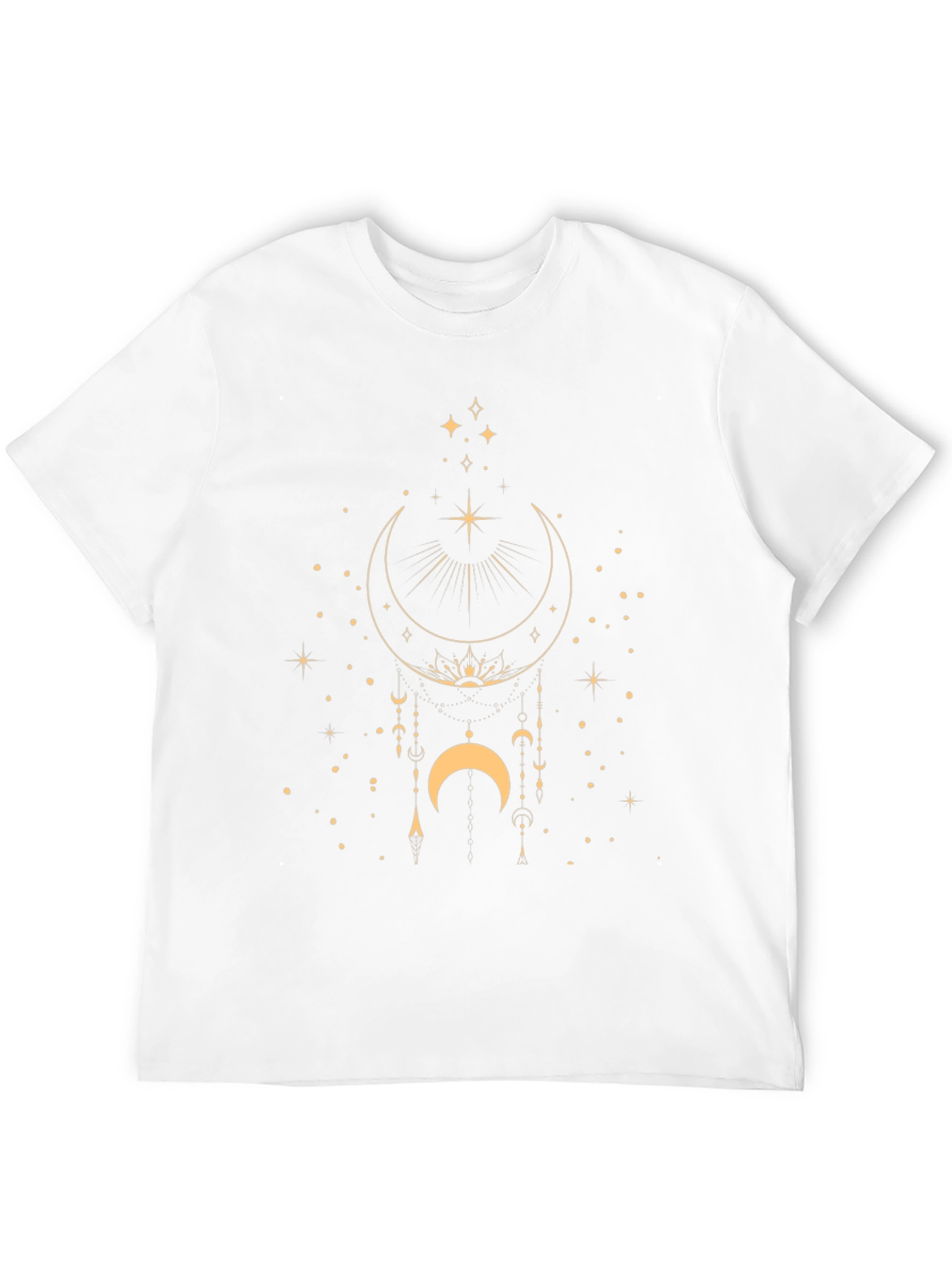 Celestial Moon & Stars Graphic Black T-Shirt