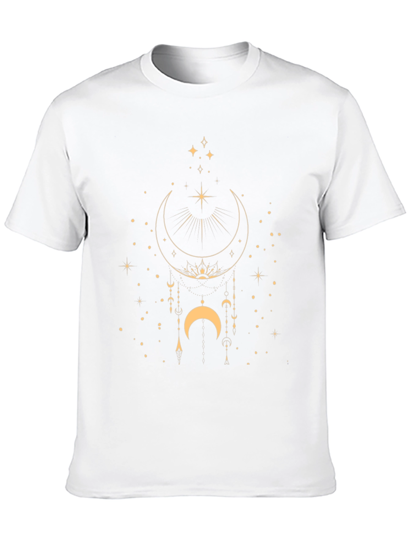 Celestial Moon & Stars Graphic Black T-Shirt
