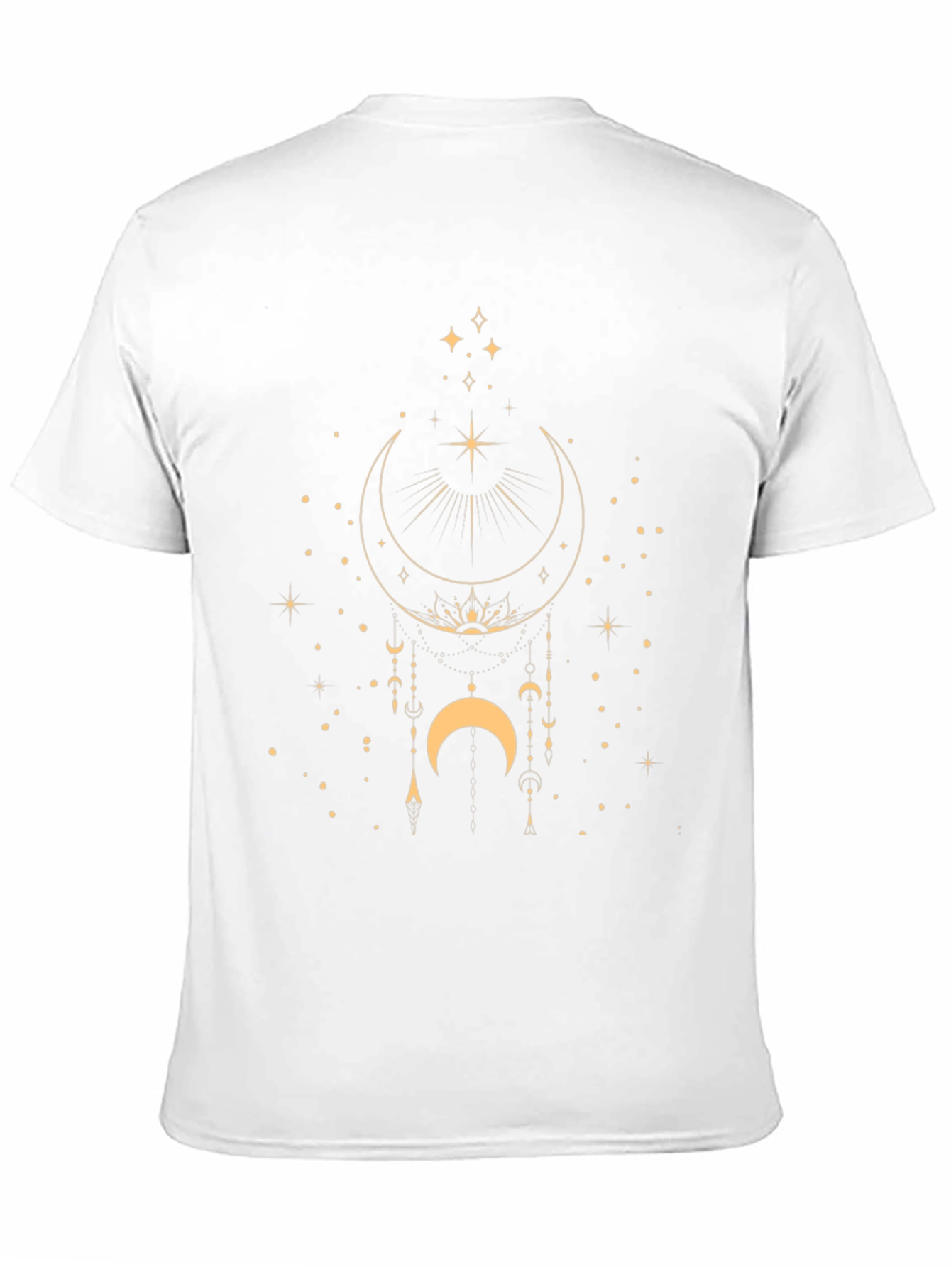 Celestial Moon & Stars Graphic Black T-Shirt