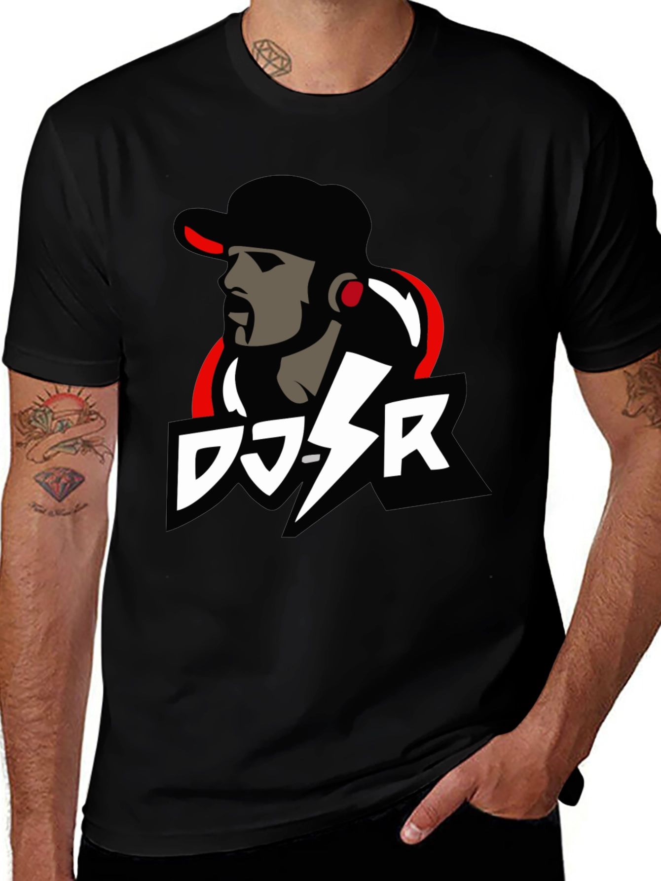 DJ-SR Graphic Tee - Cool Black T-Shirt