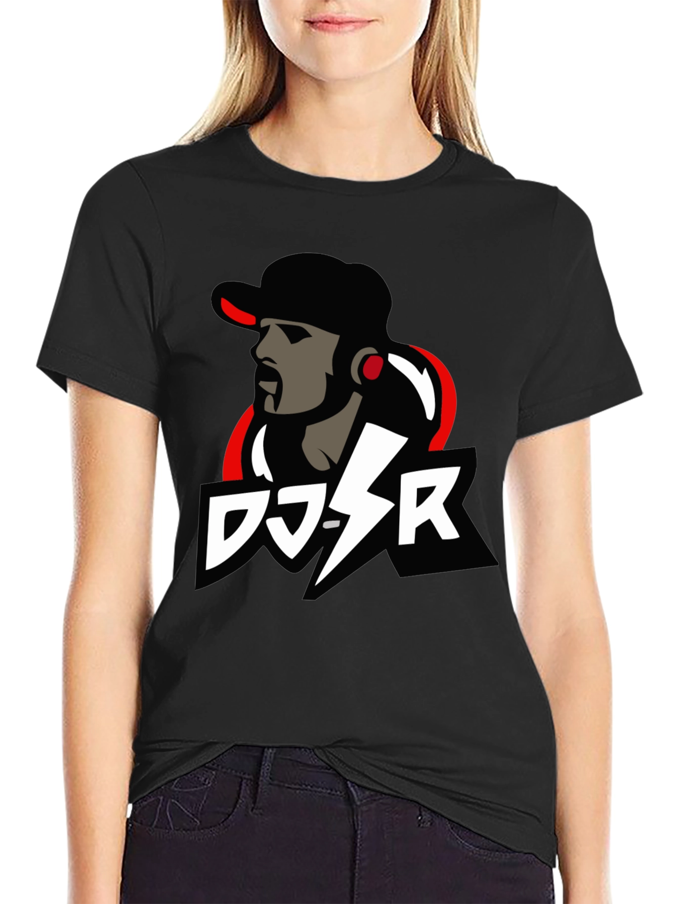 DJ-SR Graphic Tee - Cool Black T-Shirt