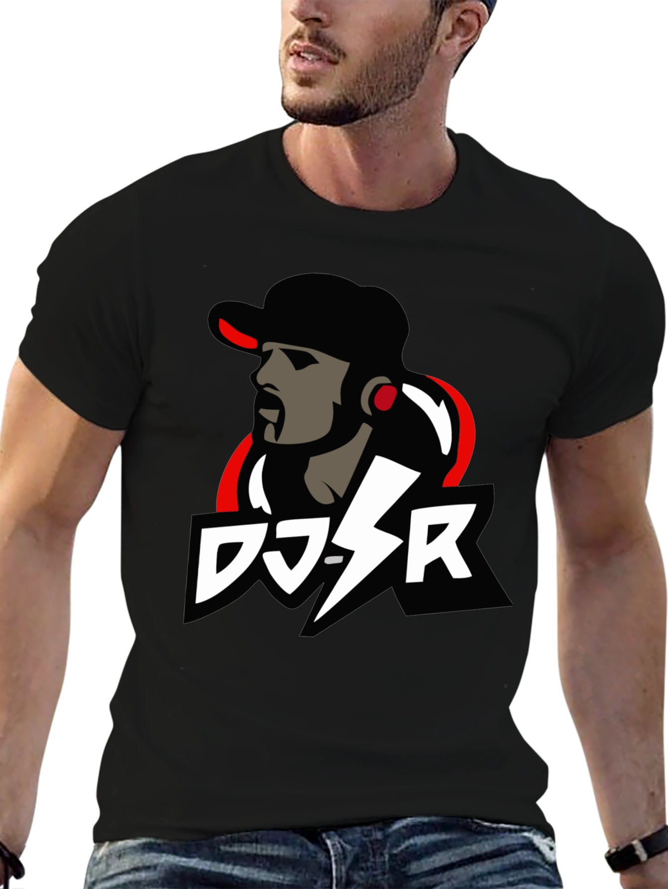 DJ-SR Graphic Tee - Cool Black T-Shirt
