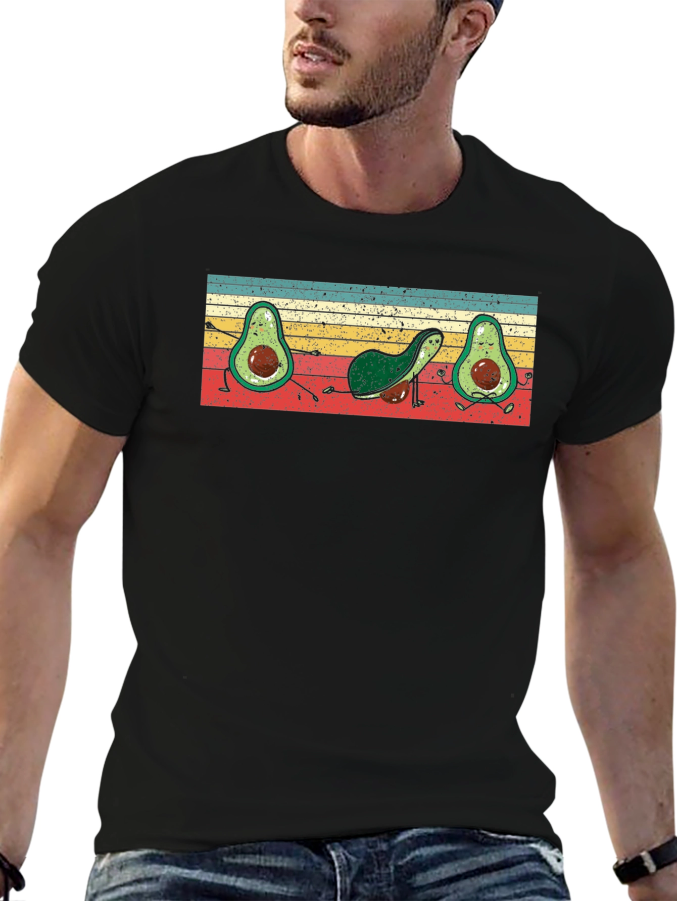 Retro Avocado Yoga T-Shirt