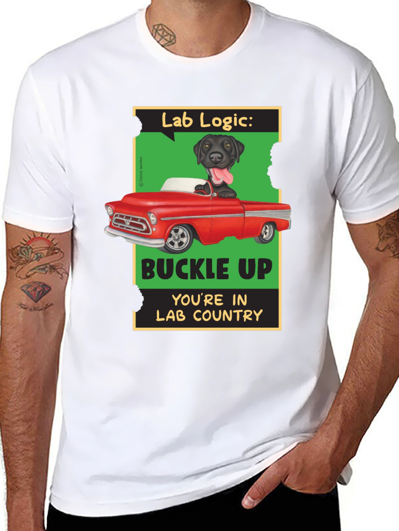 Lab Logic Dog T-Shirt Buckle Up