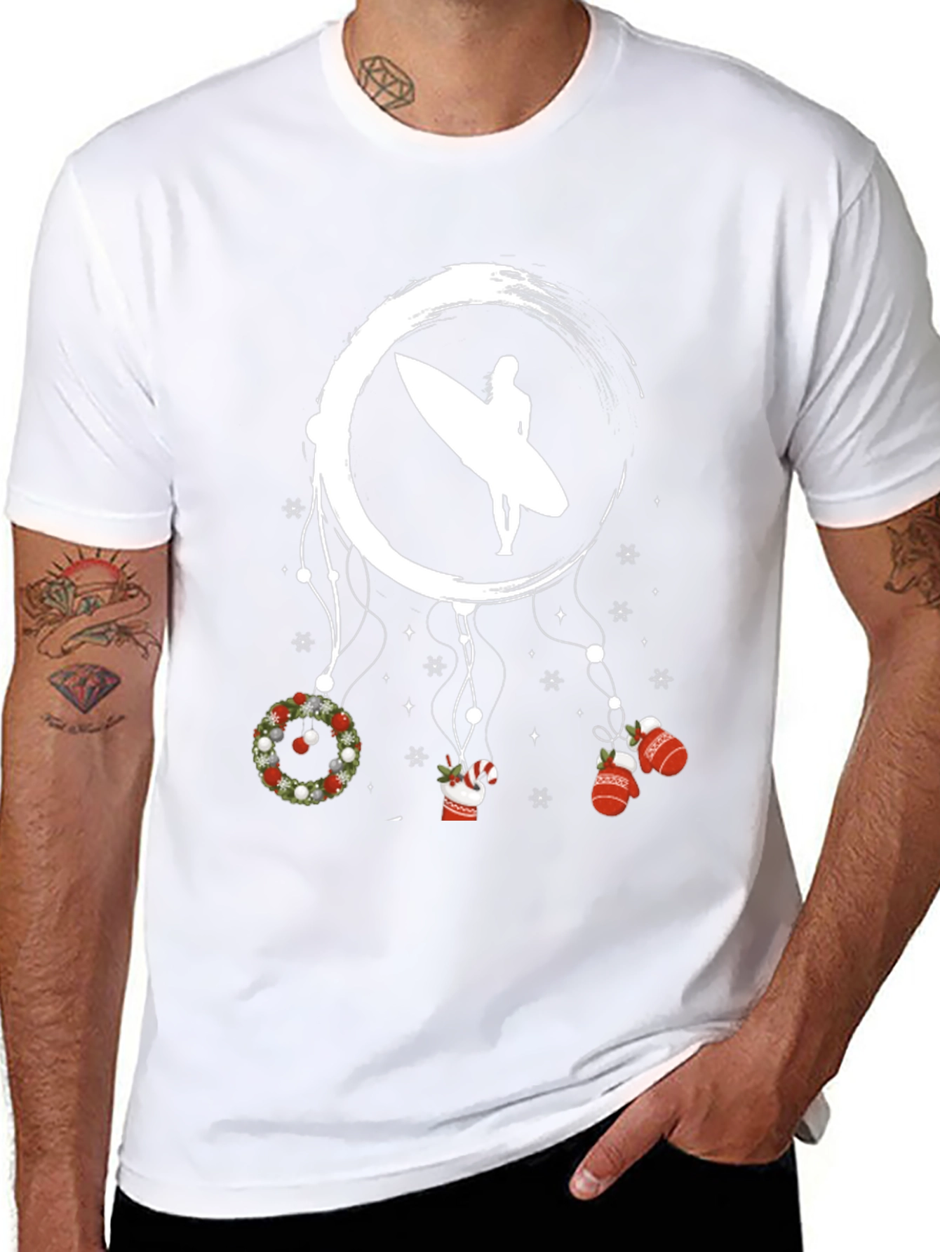 Surfer Christmas Dreamcatcher T-Shirt