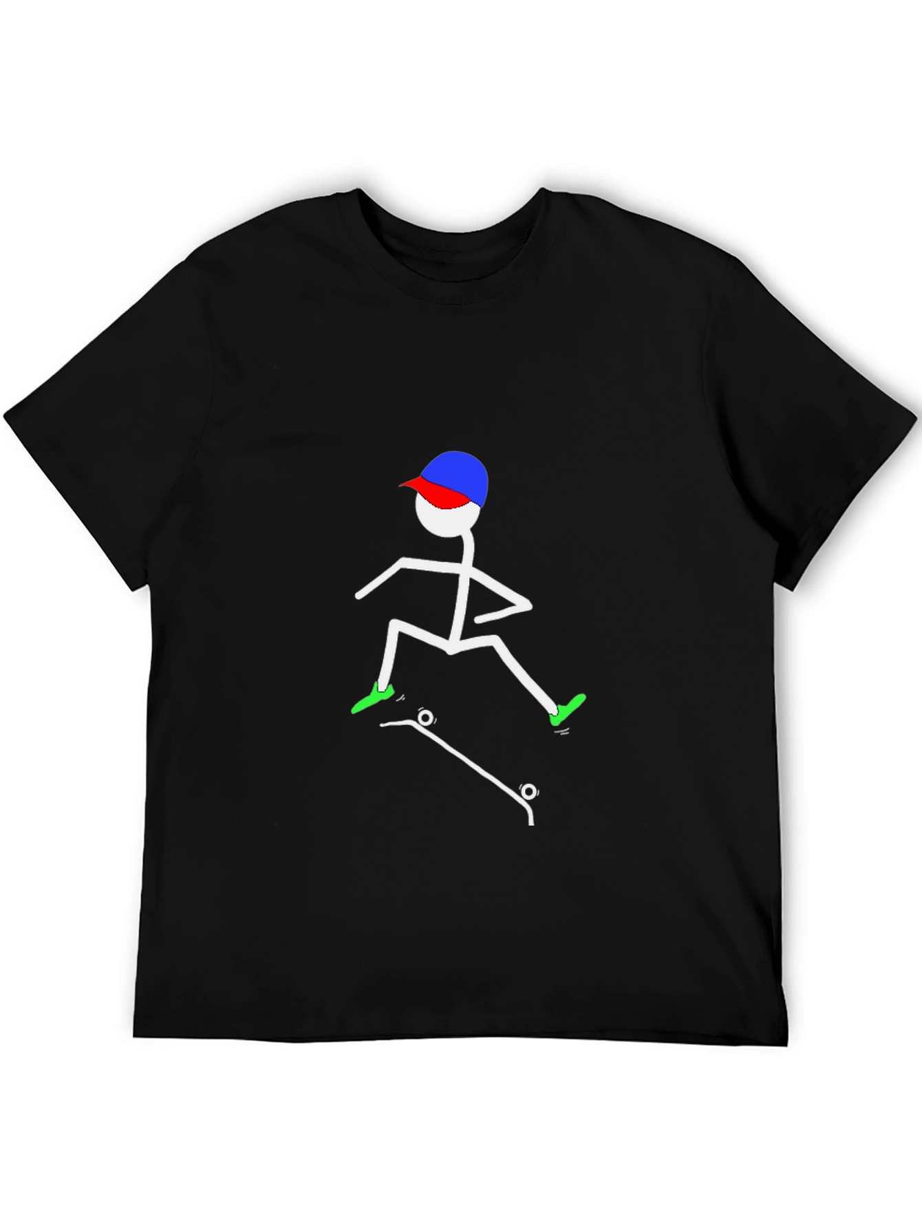 Cool Stick Figure Skateboarder Tee