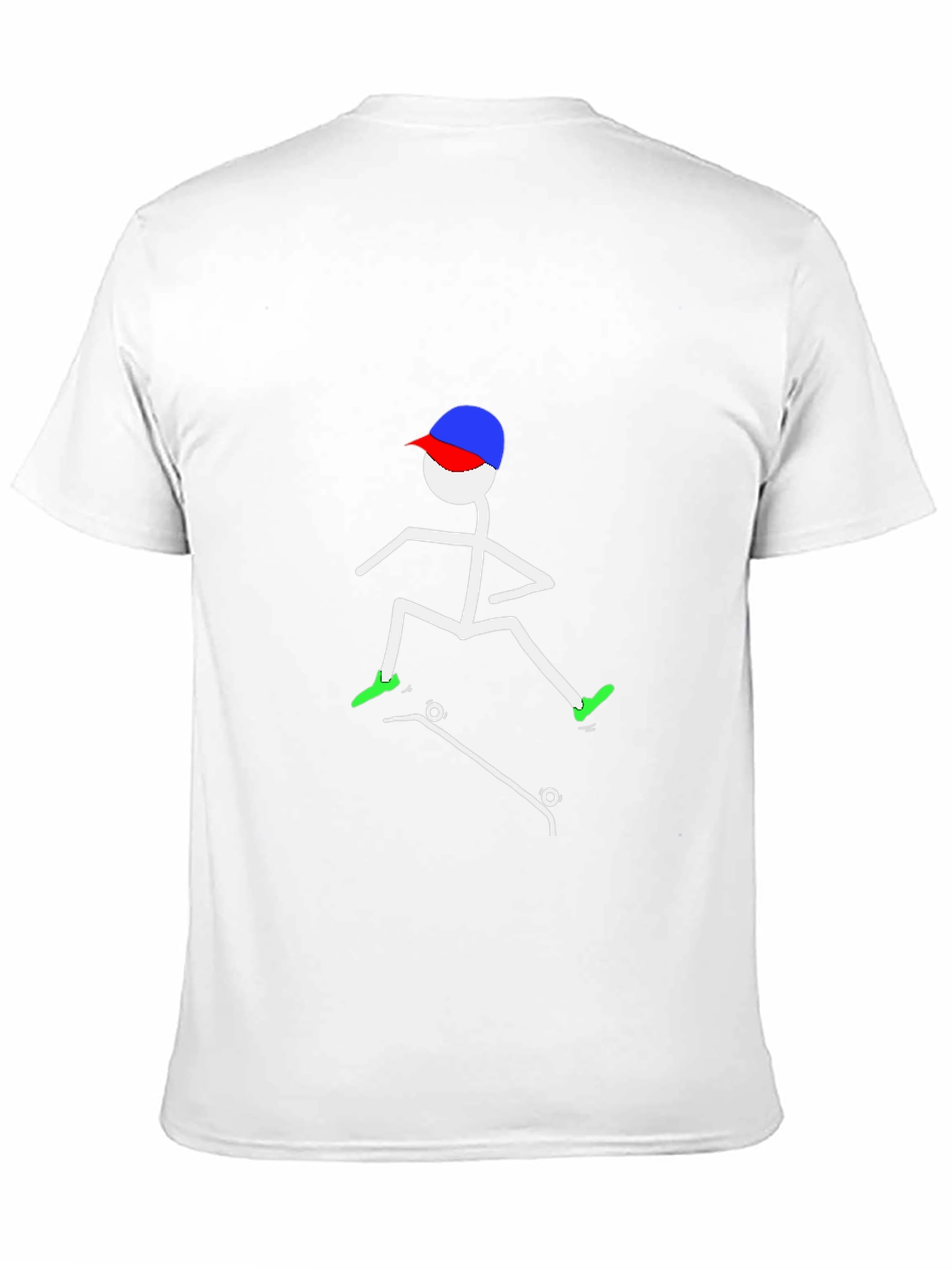 Cool Stick Figure Skateboarder Tee