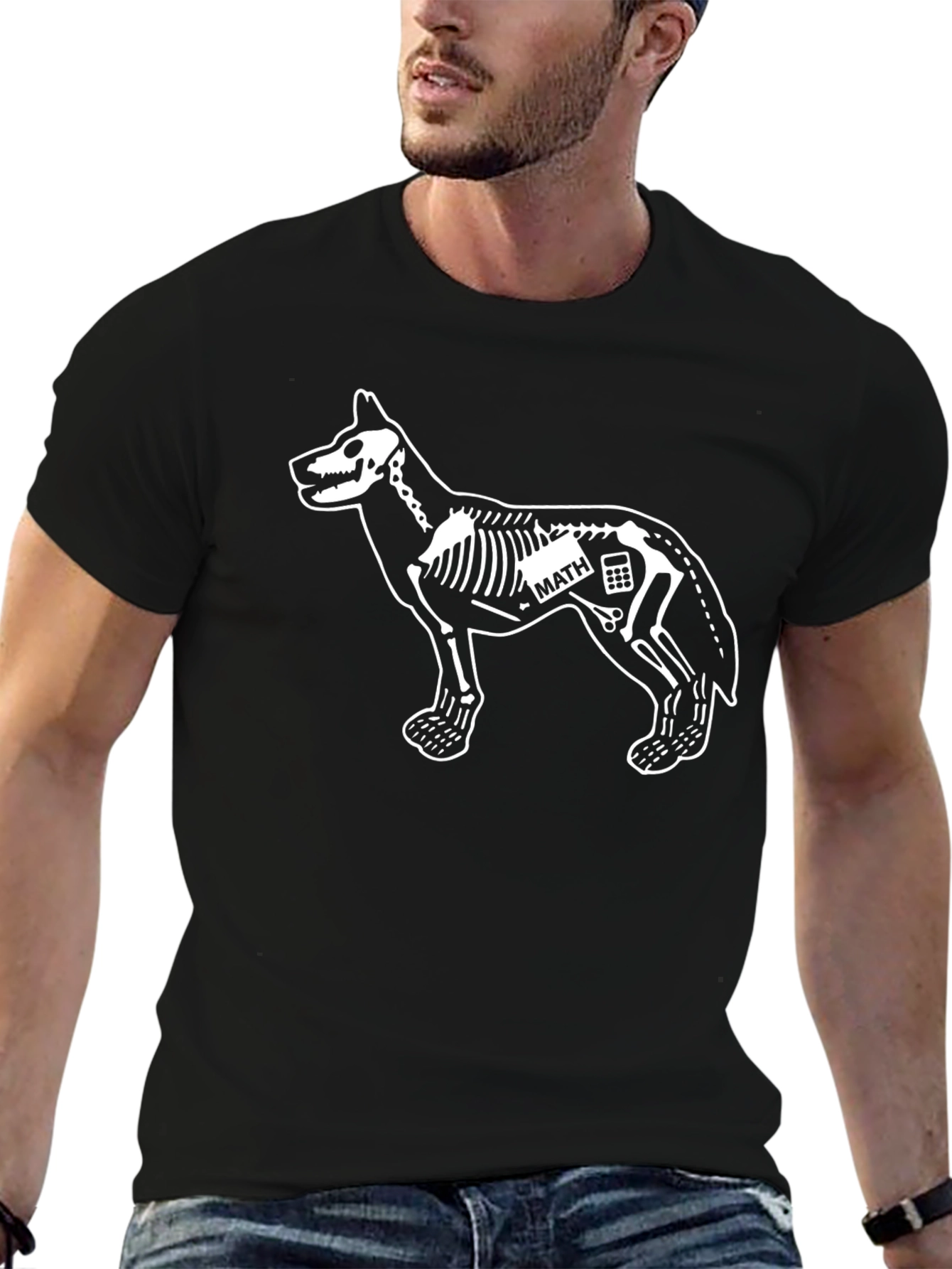 Dog Skeleton Math T-Shirt