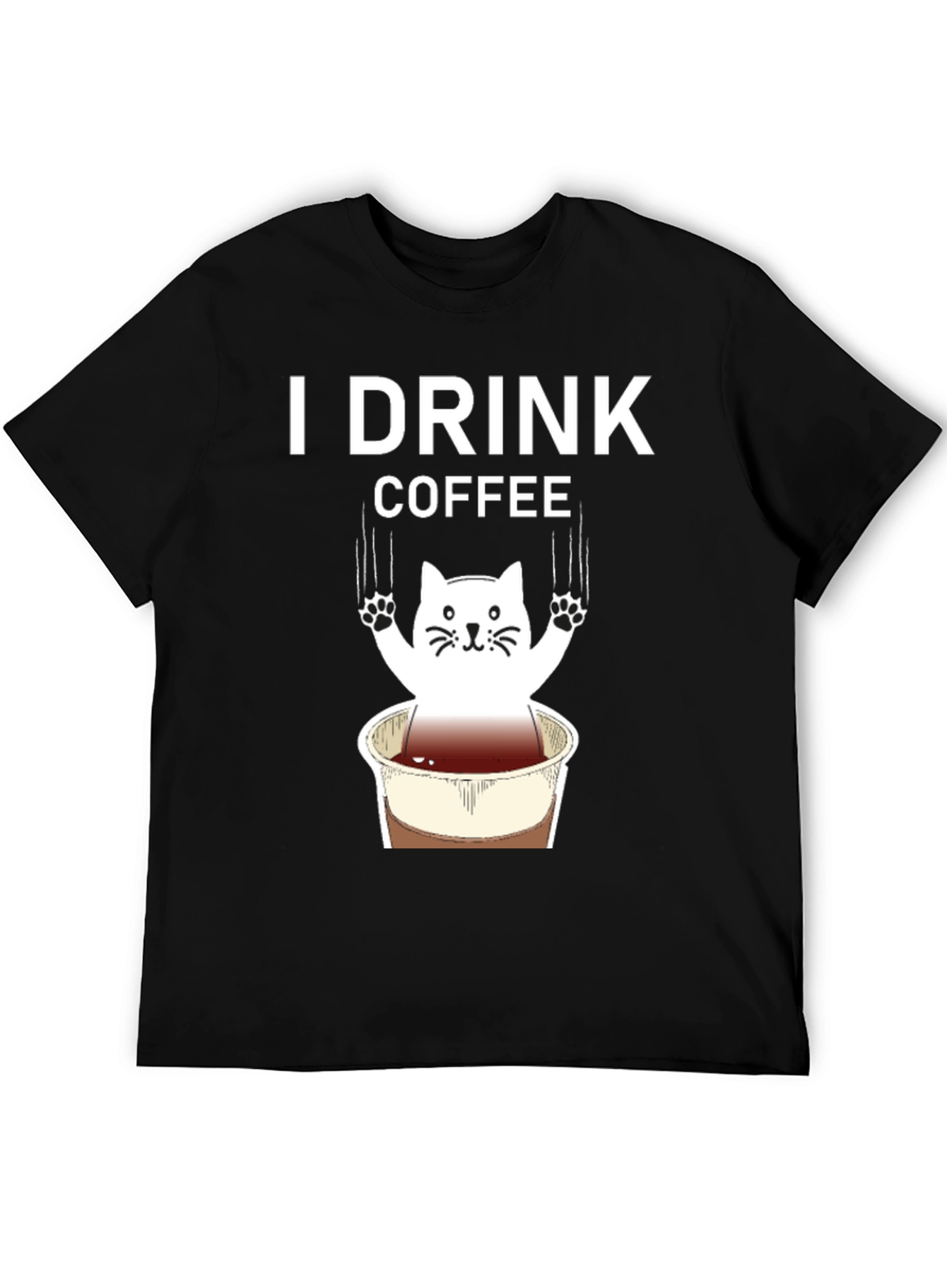 I Drink Coffee Cat Graphic Tee