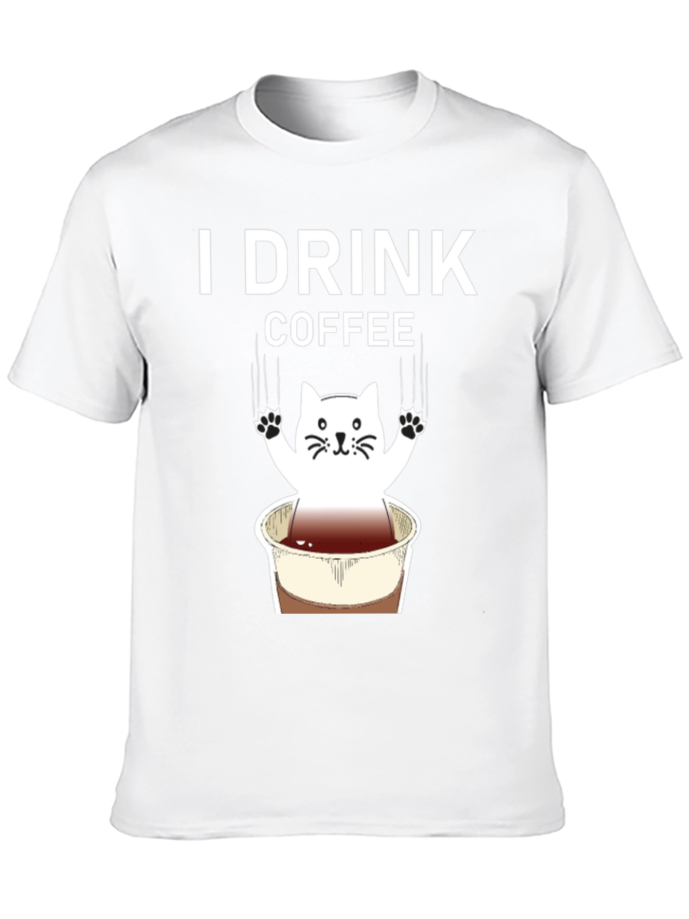 I Drink Coffee Cat Graphic Tee