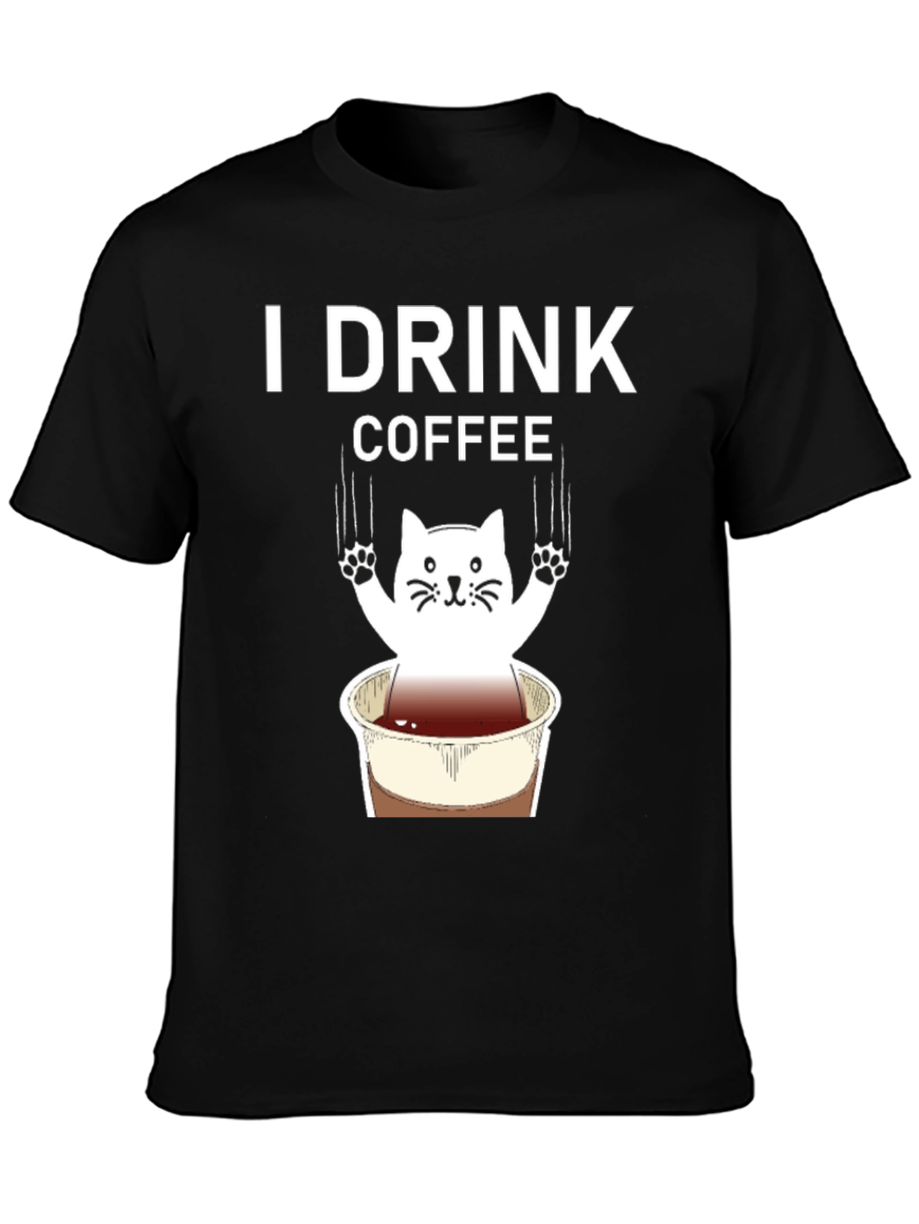 I Drink Coffee Cat Graphic Tee