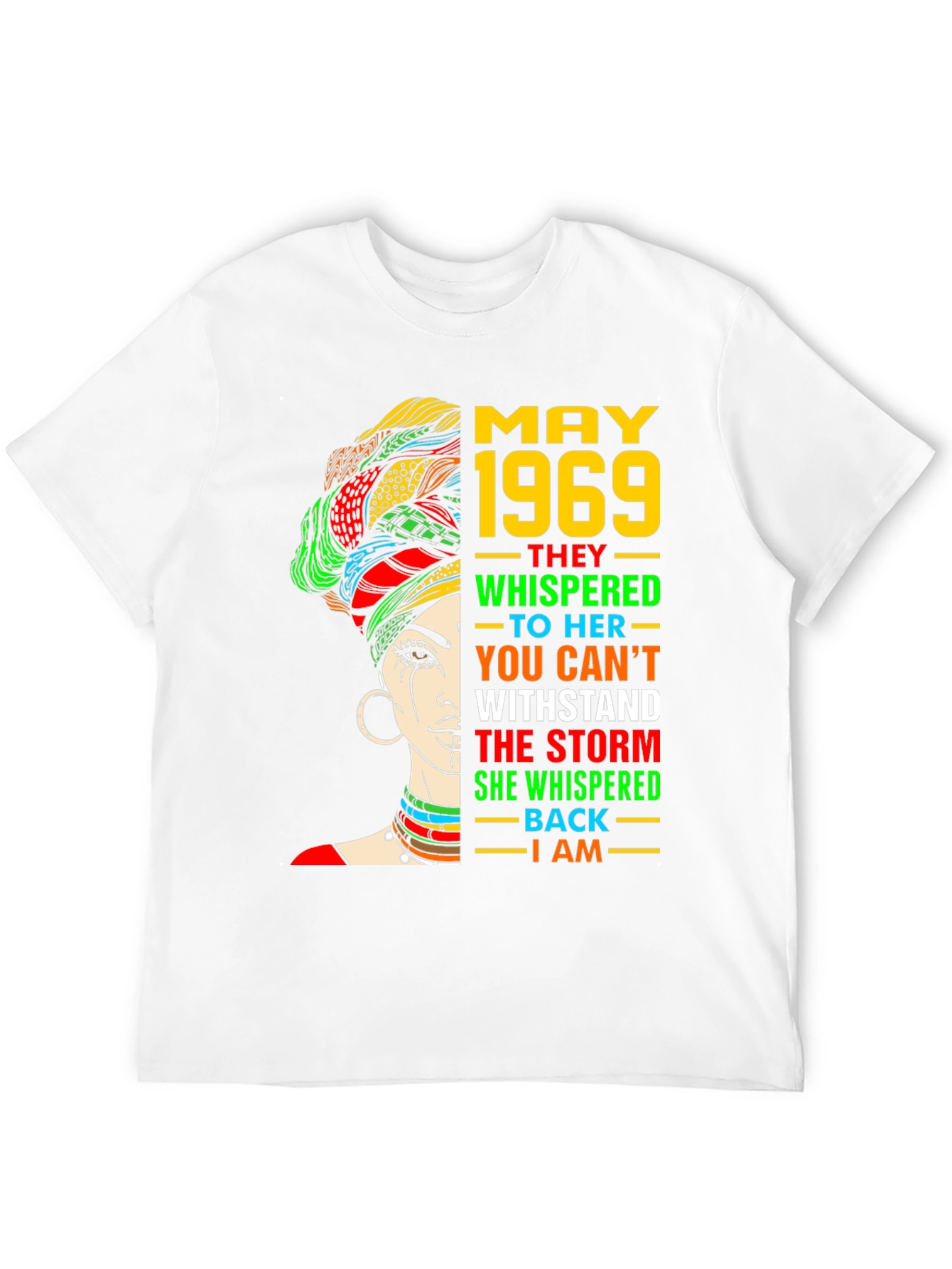 May 1969 T-Shirt - African Queen Empowering Birthday Tee