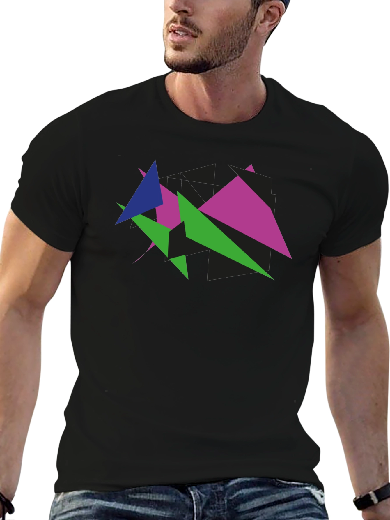 Geometric Triangle Graphic Tee