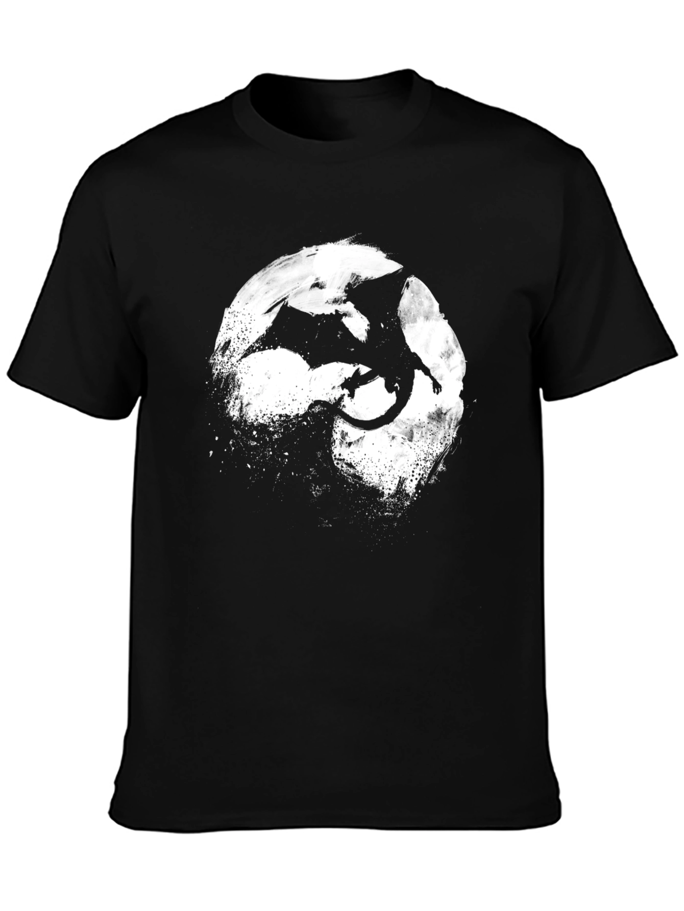 Dragon Silhouette T-Shirt - Black