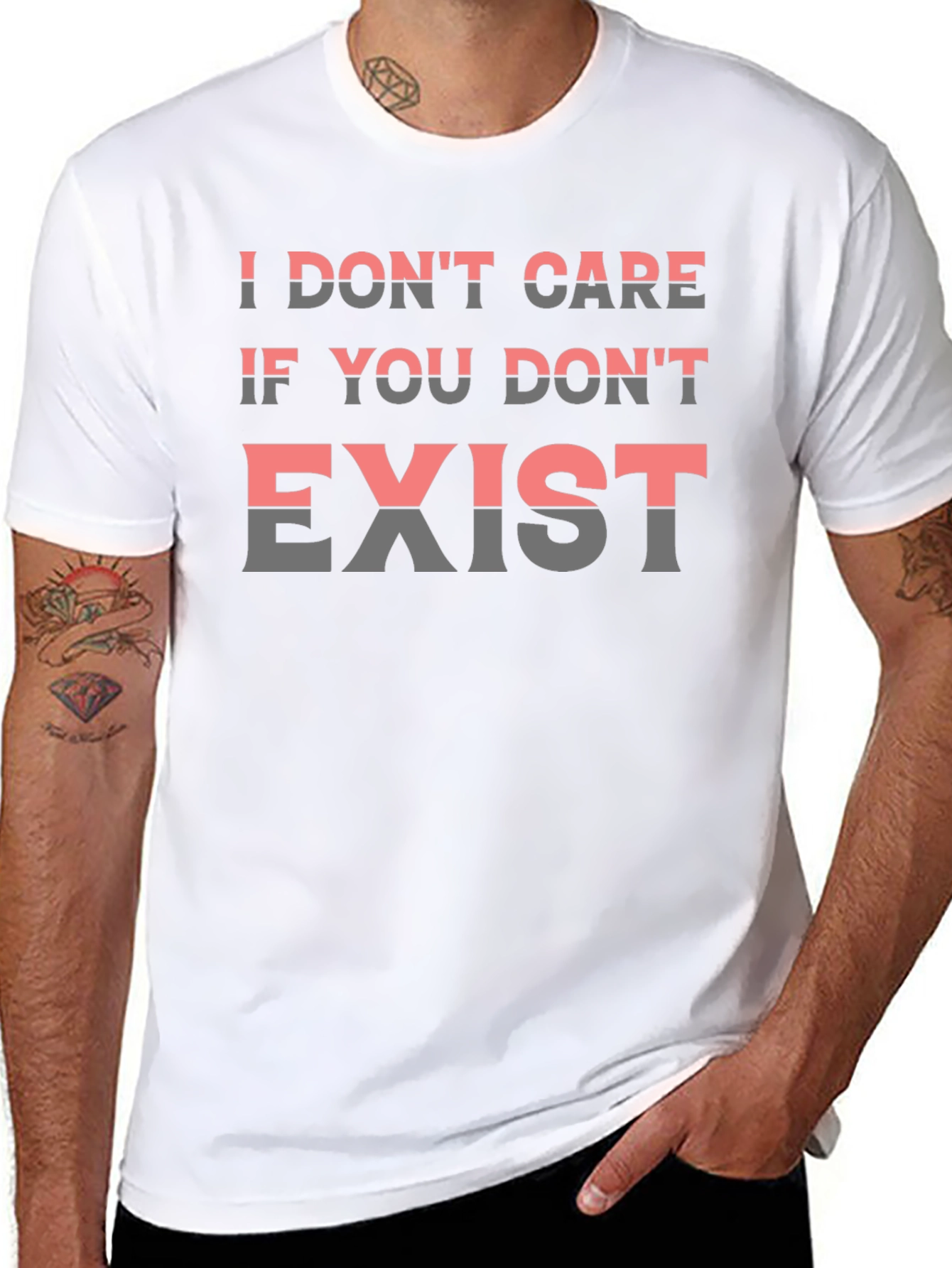I Dont Care If You Dont Exist Graphic Tee