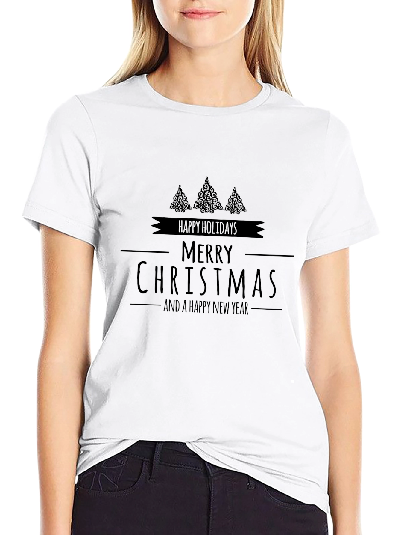 Festive Merry Christmas Holiday Graphic Tee