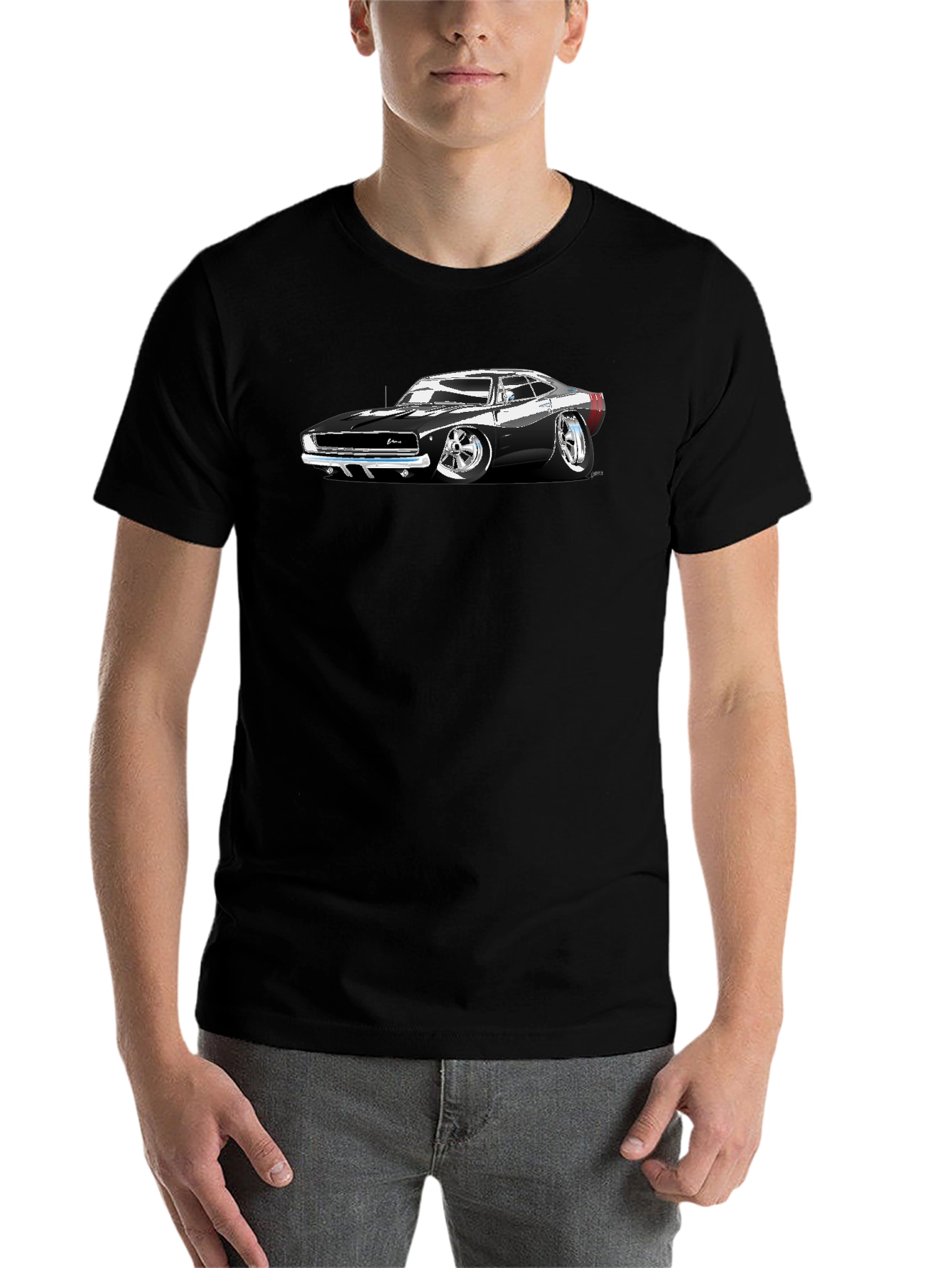 Classic Car Graphic T-Shirt - Black