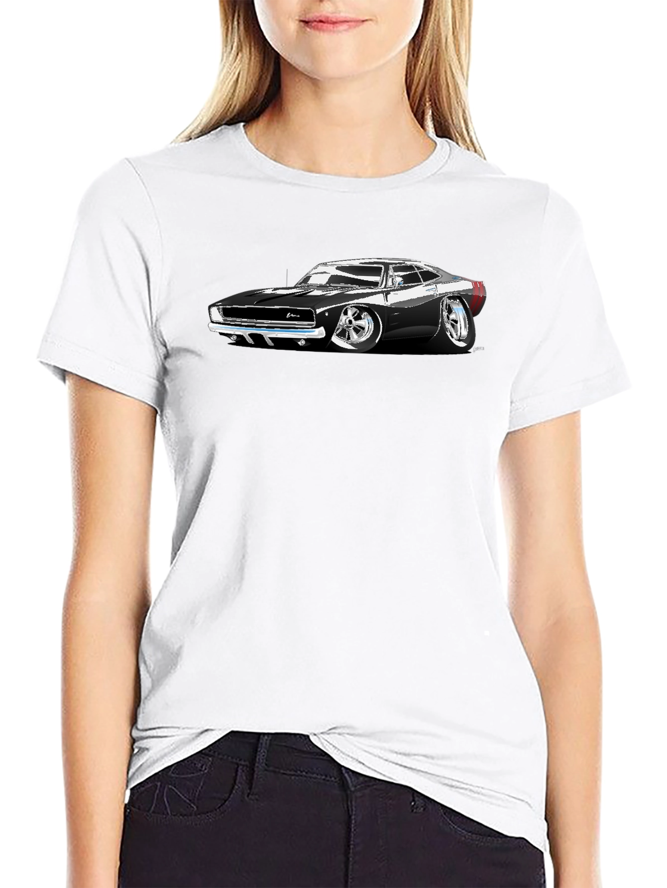Classic Car Graphic T-Shirt - Black
