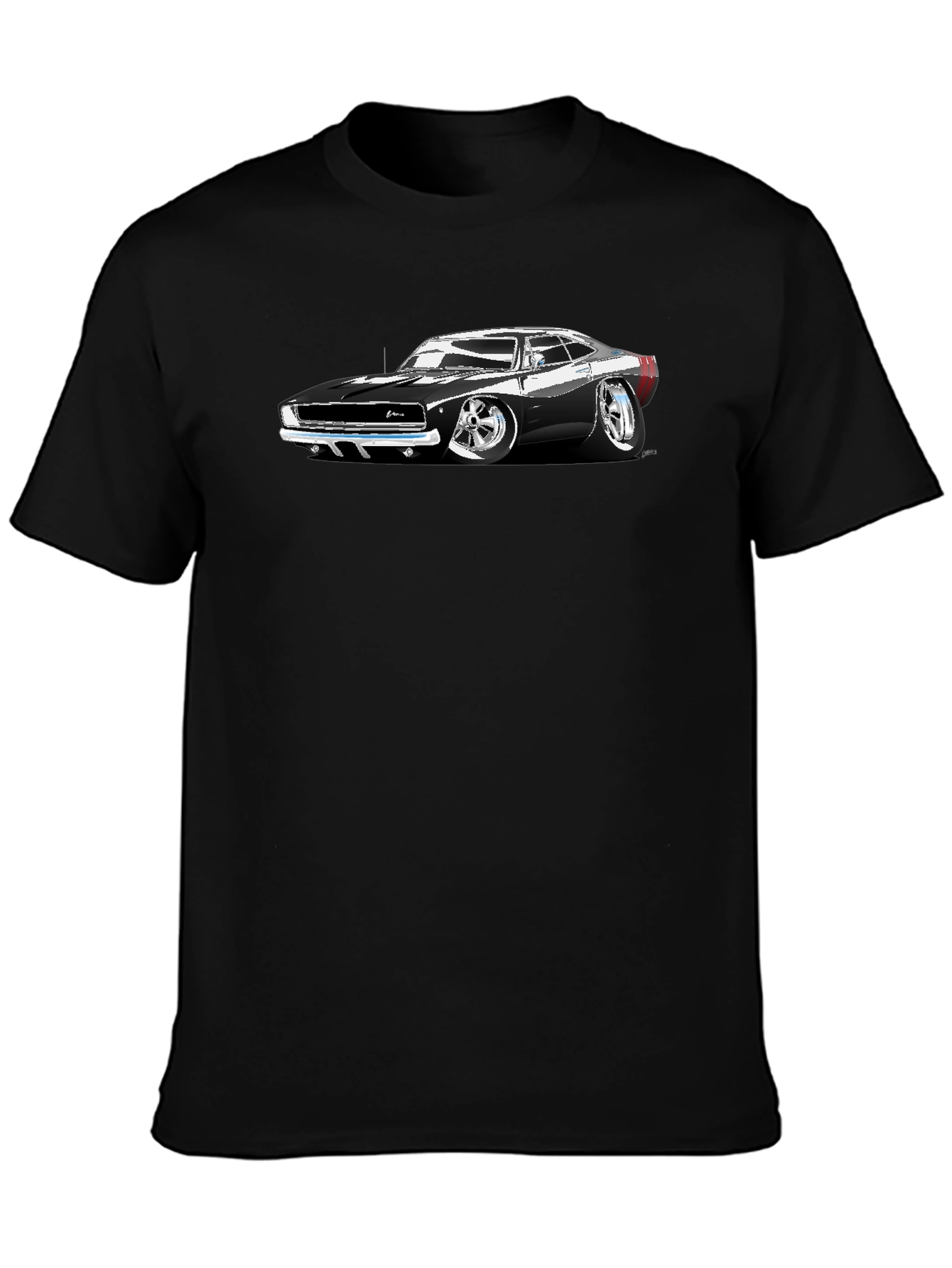 Classic Car Graphic T-Shirt - Black