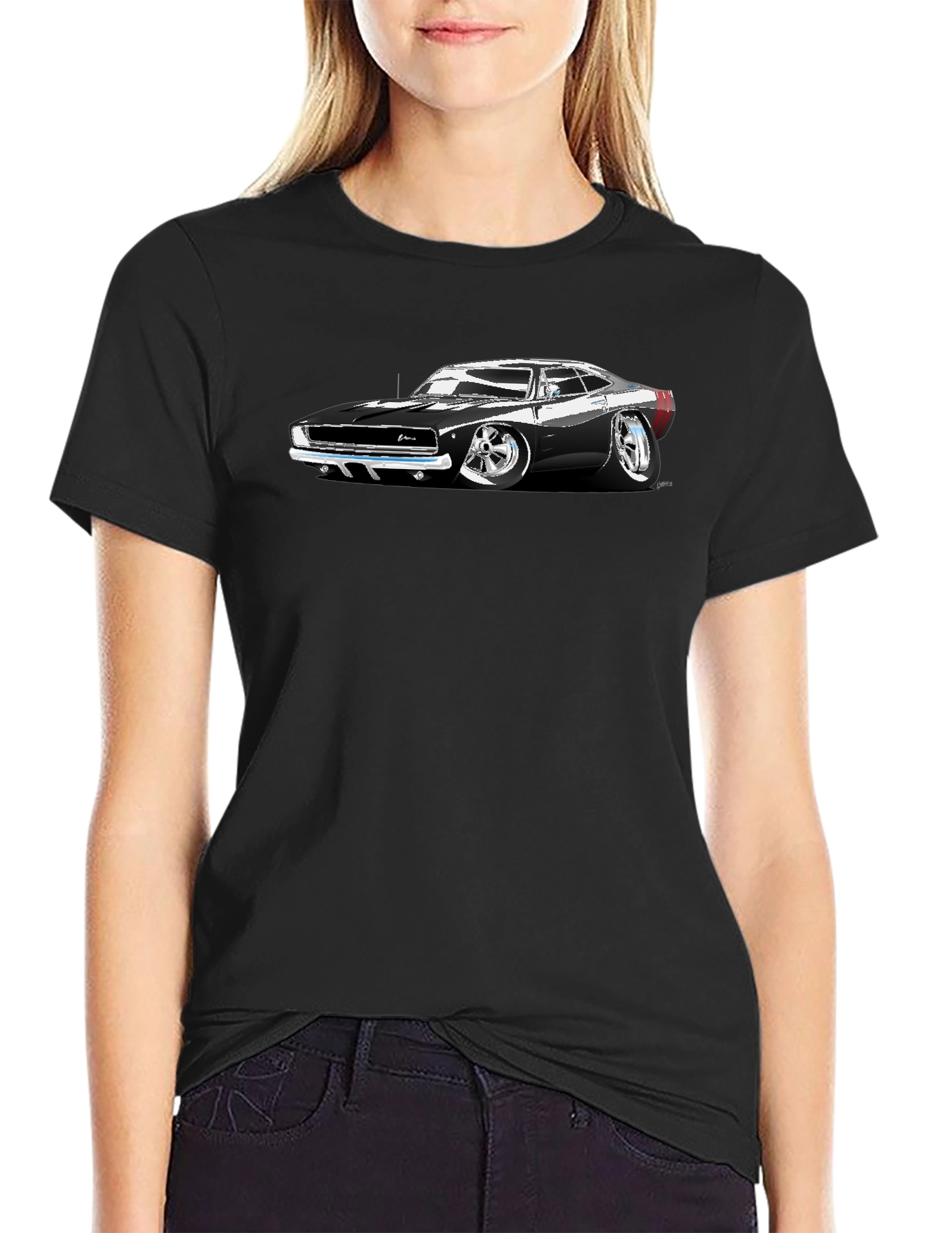 Classic Car Graphic T-Shirt - Black