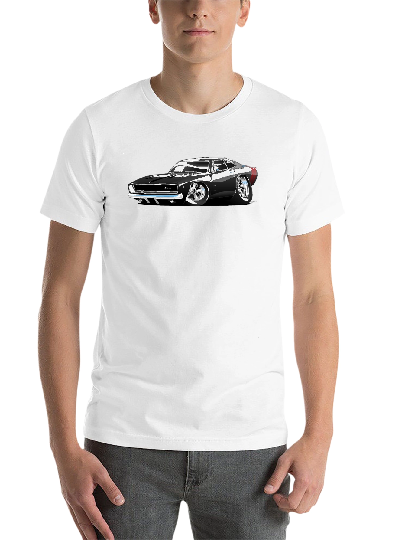 Classic Car Graphic T-Shirt - Black