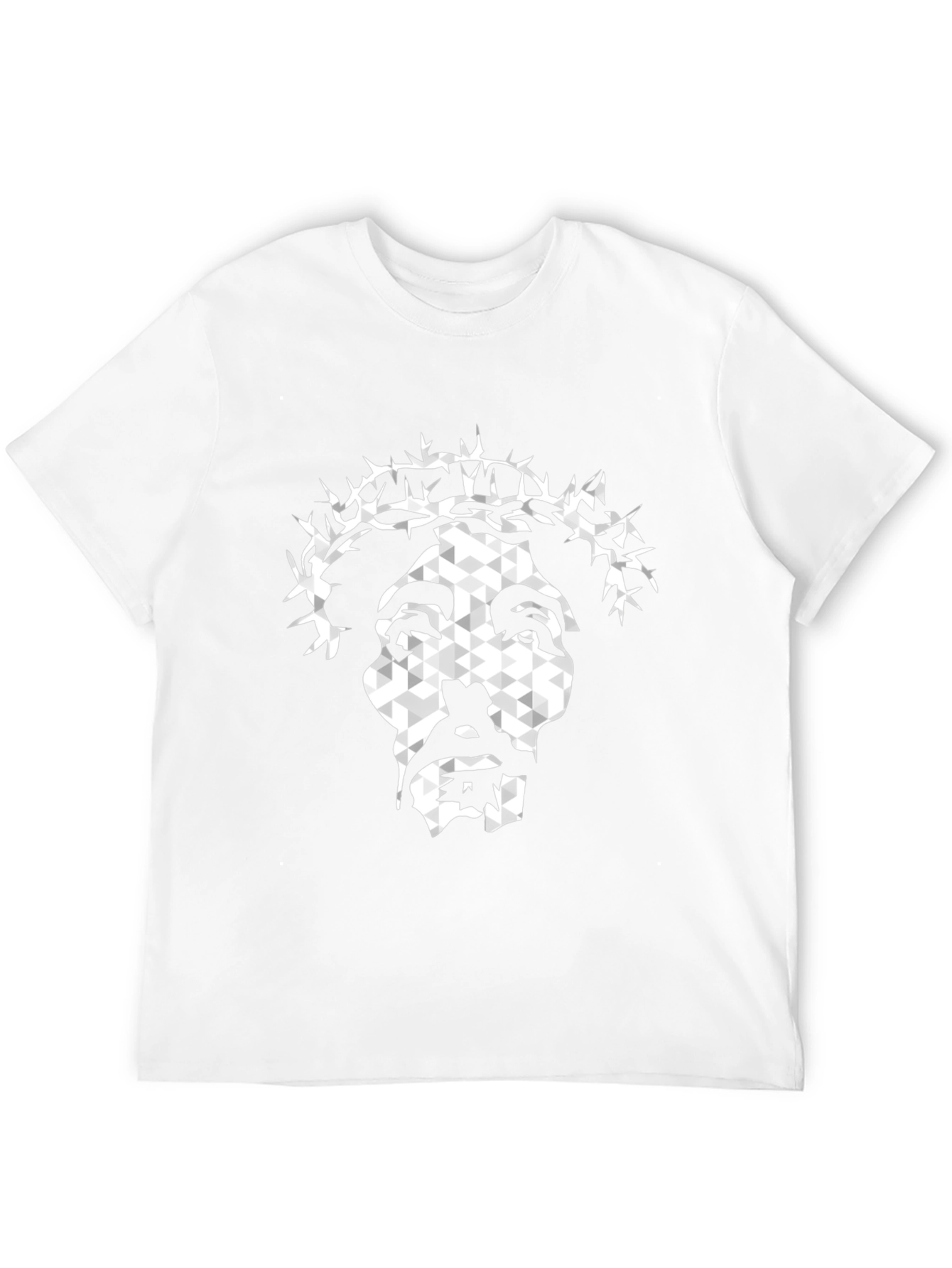 Geometric Jesus Graphic Tee - Black T-Shirt