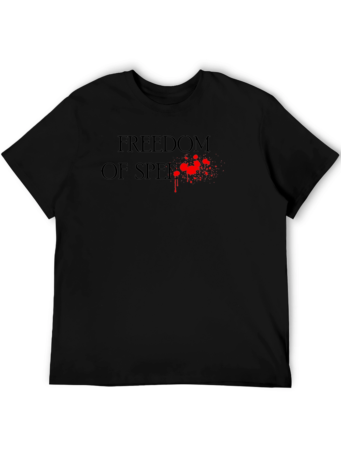 Freedom of Speech Graphic Tee - Mens Black T-Shirt