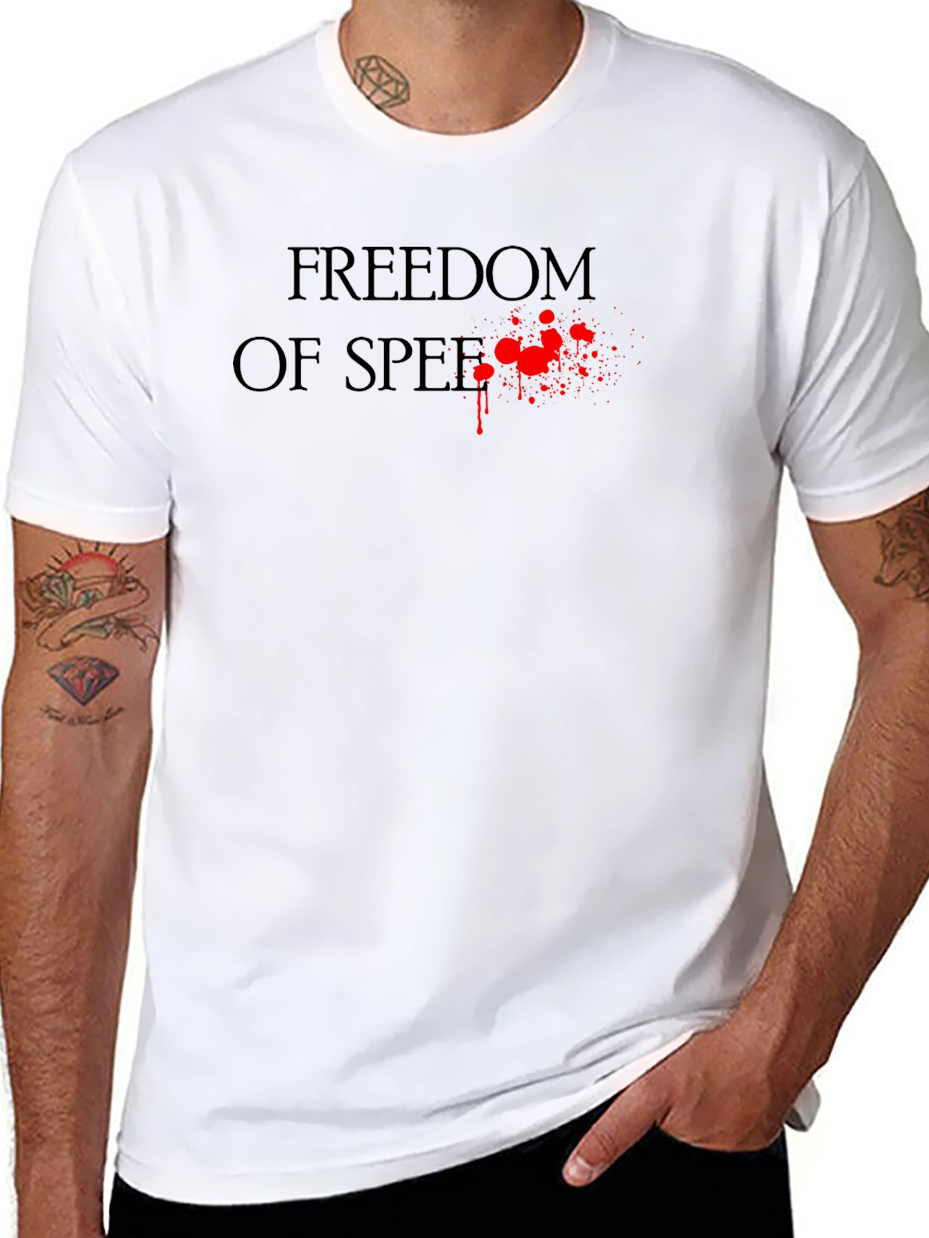 Freedom of Speech Graphic Tee - Mens Black T-Shirt